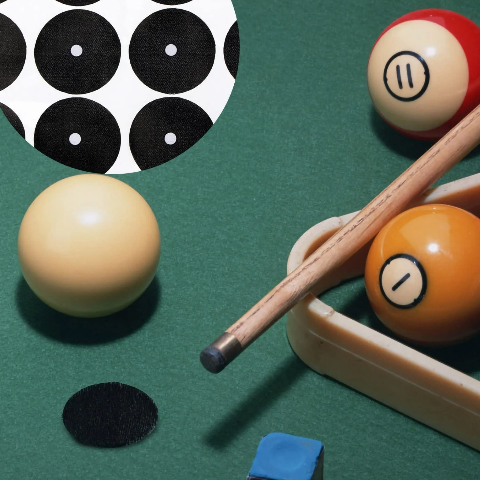 Autocollant de Point de Table de Billard Blanc 10mm, Accessoires pour Snooker Anglais 35cm
