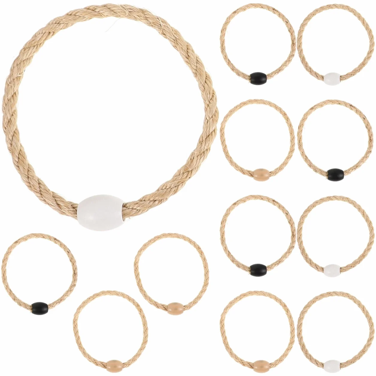 SUPVOX Jeu De Lancer D'Anneaux De Jardin en Corde 12 Pièces - Ensemble Portable pour Jeux Extérieurs