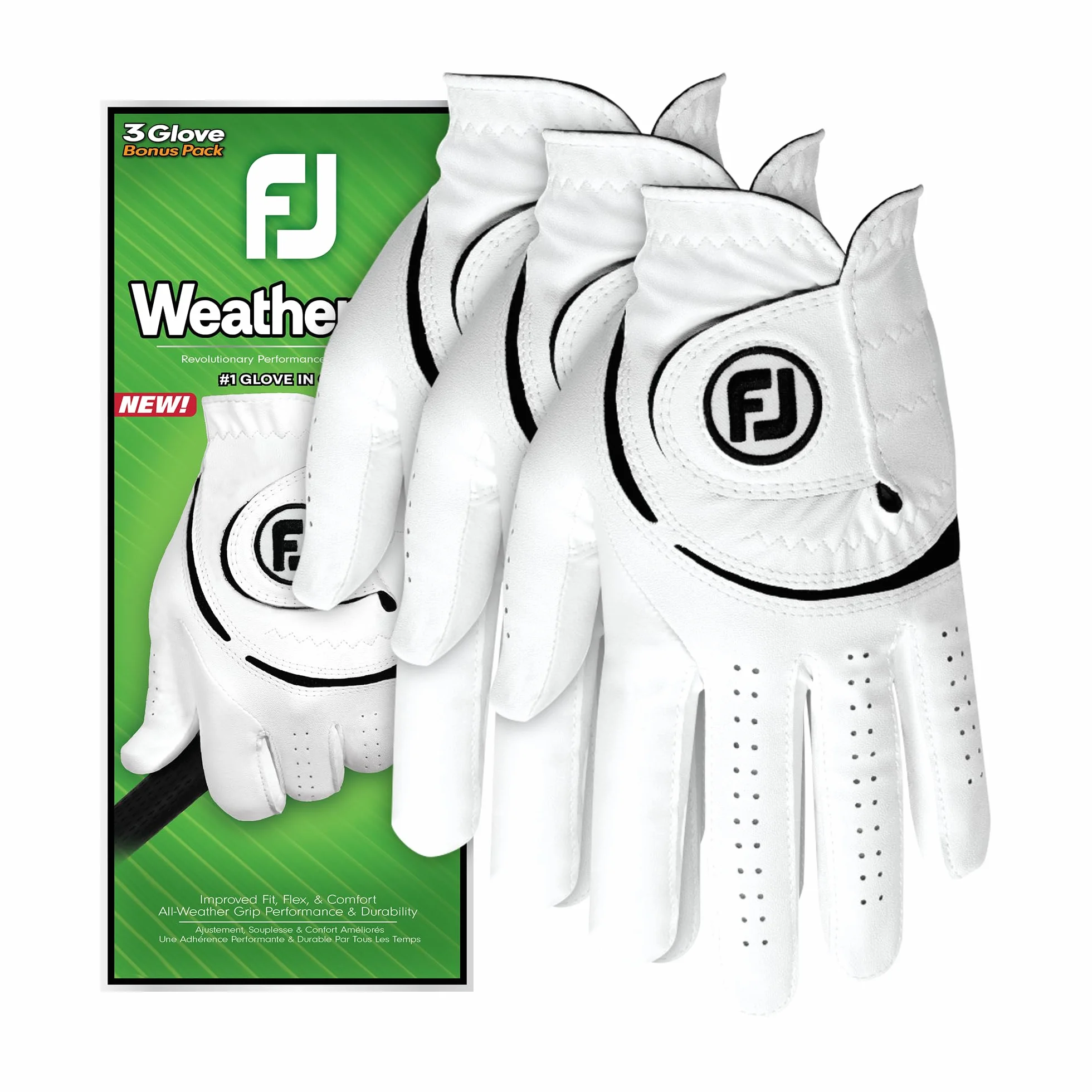 Footjoy WeatherSof Lot de 3 Gants de Golf Homme