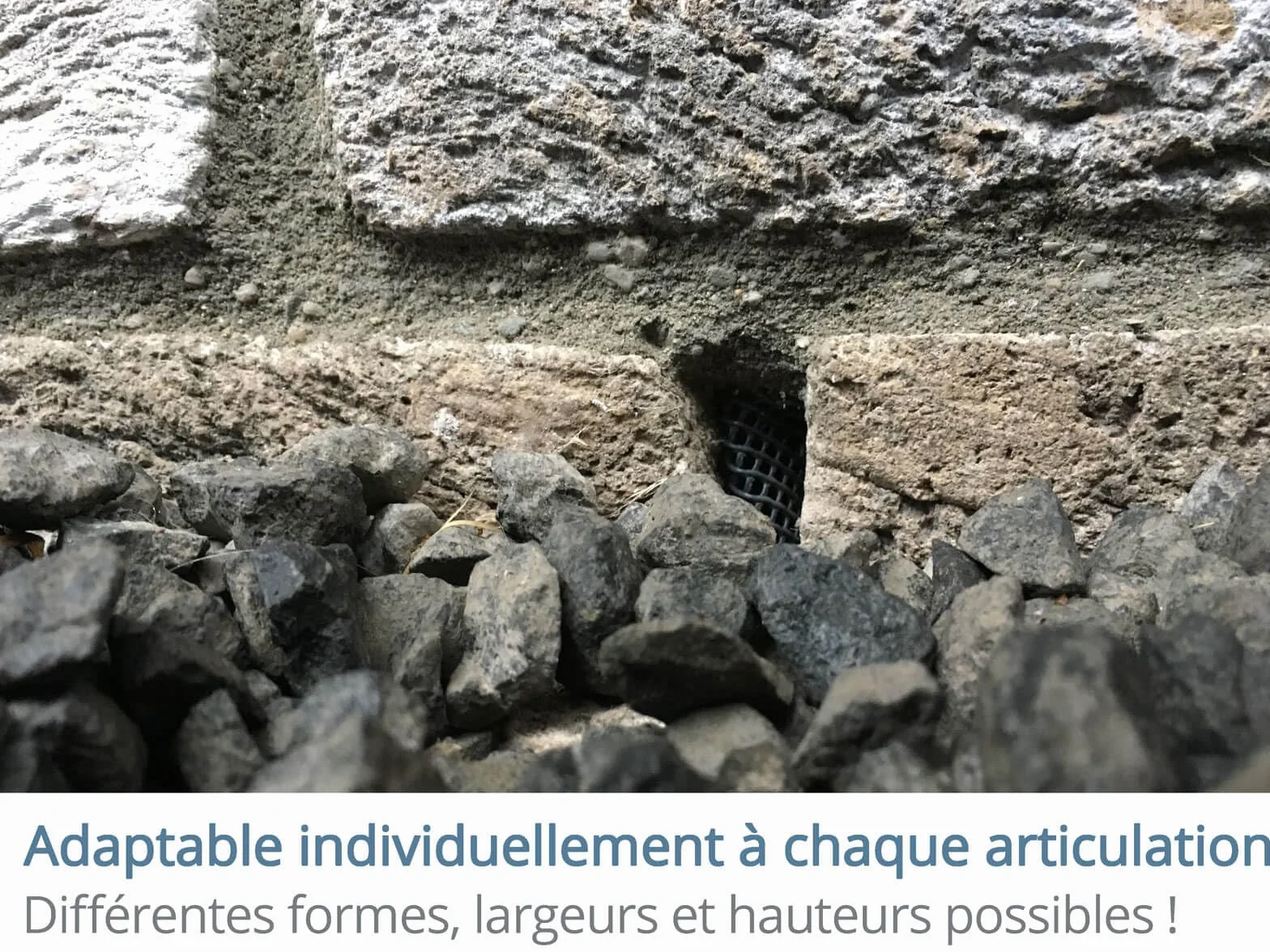 Grille de ventilation anti-abeilles guêpes souris pour joints gris