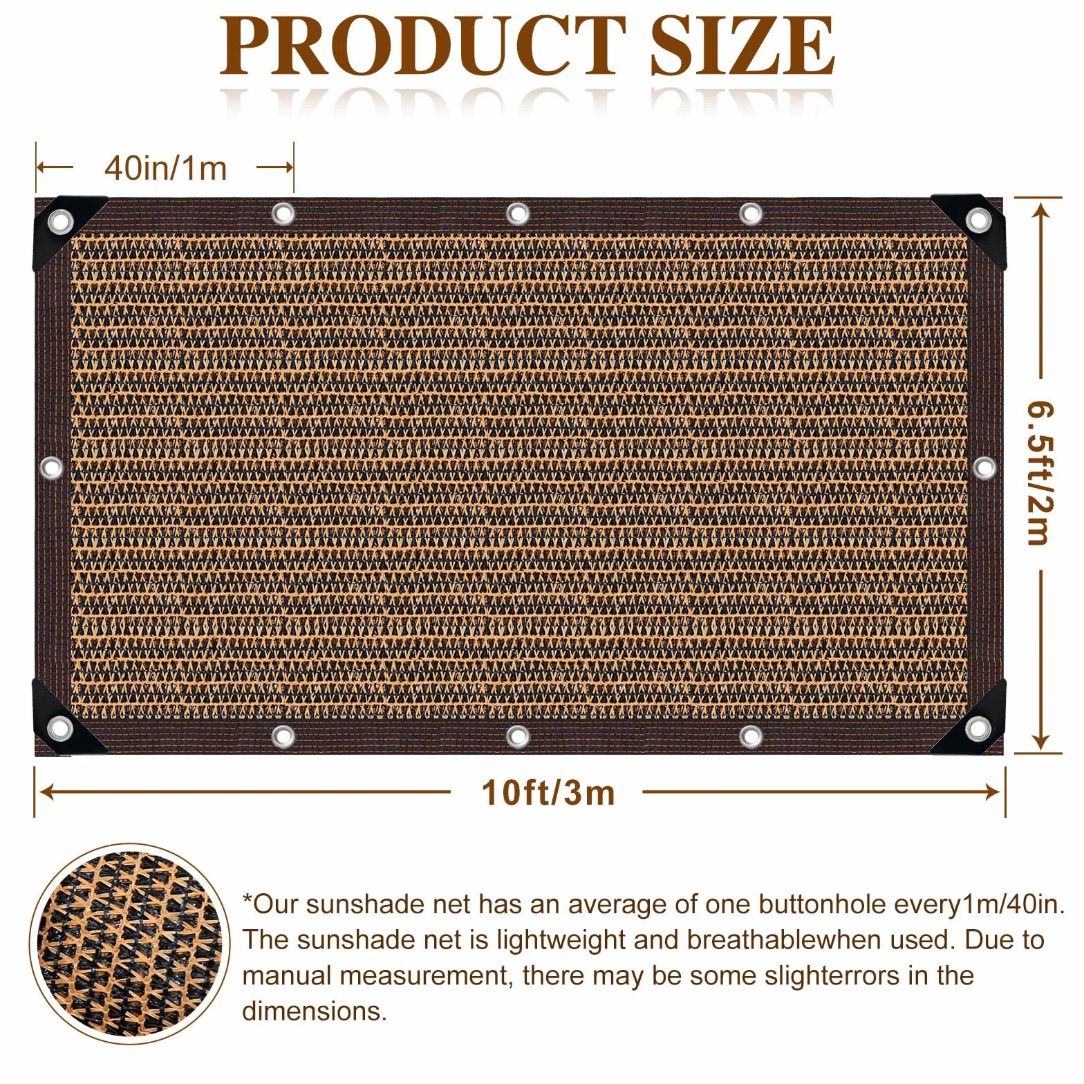 Filet d'ombrage extérieur 2x3m 80% UV avec œillets pour pergola jardin patio