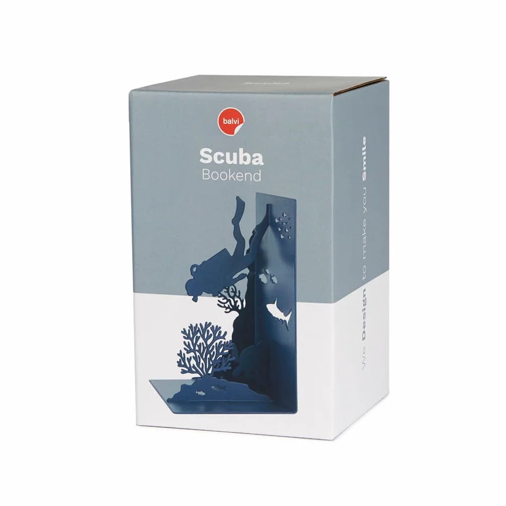 Balvi Serre-Livres Scuba Bleu Métal Plongeur