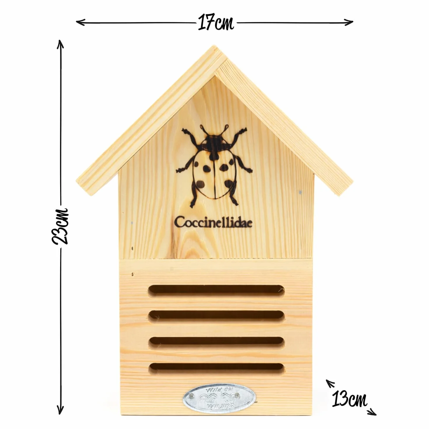 CKB LTD Maison en bois de coccinelle pour jardin – Abri d'extérieur en pin avec trou de serrure