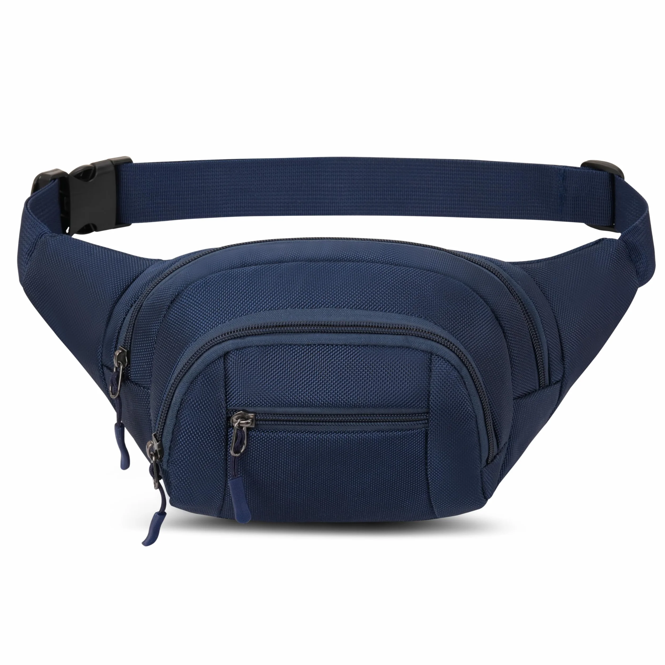Sac Banane Homme Femme, Ceinture de Voyage Sport Pochette Ville de Sécurité pour Cacher et Protéger Argent, Sacoche Banane pour Randonnée Vacance (Bleu Marine)