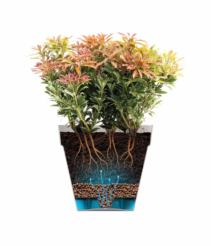 Elho Loft Urban Rond Haut 35 Pot De Fleurs Extérieur Ø 33.5 x H 45.3 cm Jaune Ocre