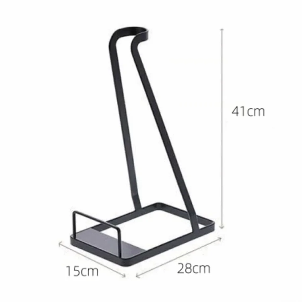 Support de rangement pour aspirateur sans perçage, base en acier au carbone, support de sol robuste compatible avec V6, V7, V8, V10, modèles sans fil, noir et blanc, utilisation dans un placard à la