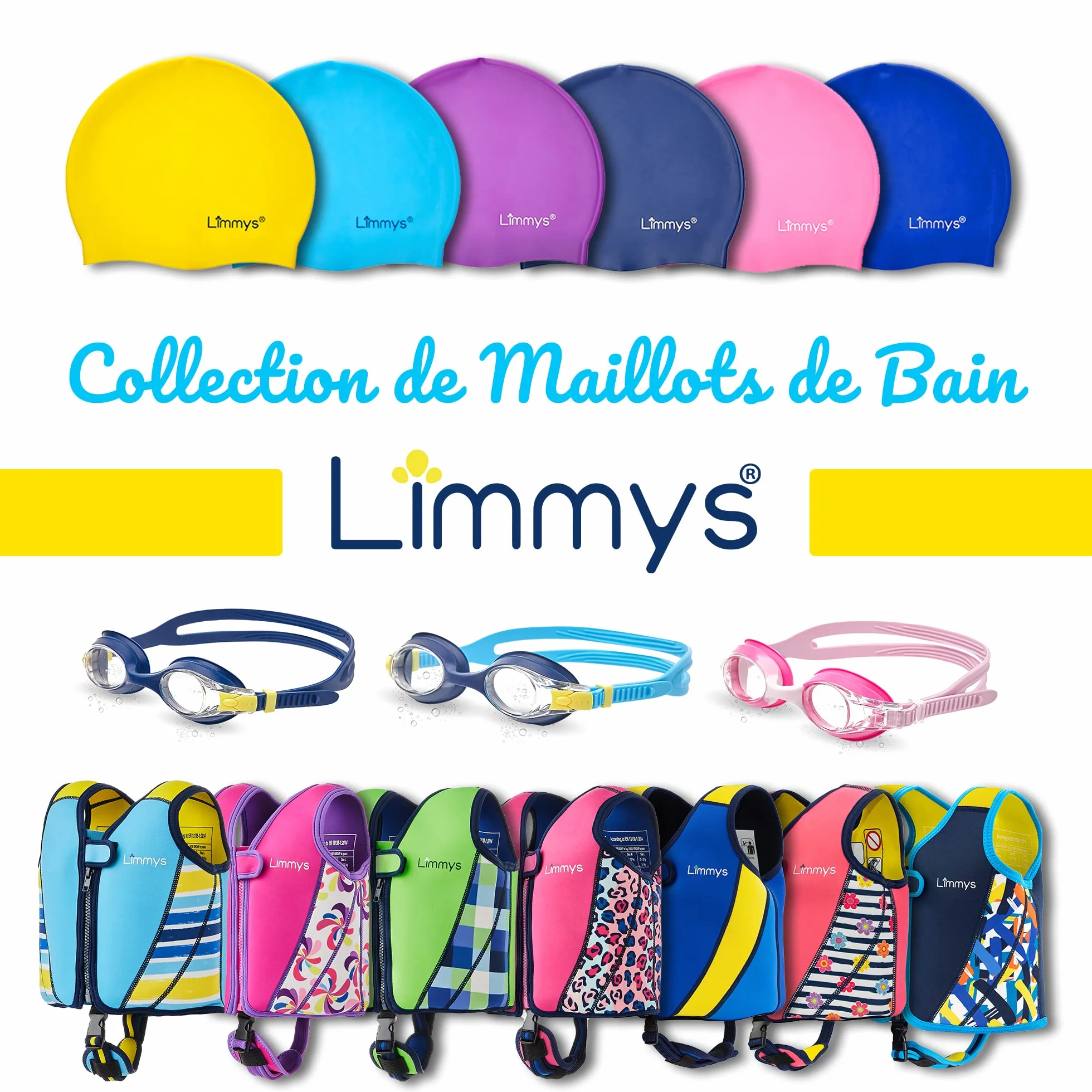 Bonnet de Bain en Silicone pour Enfants Cheveux Longs – Antidérapant, Ajustement Confort, Silicone sans Latex