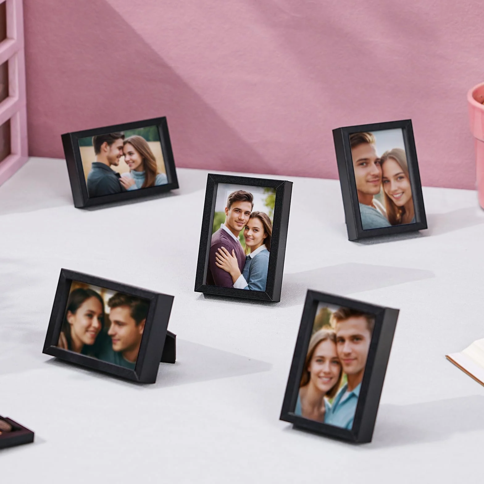 Cadres Photo Polaroid 2x3 Pouces Lot de 6 Aimants Souples Noir