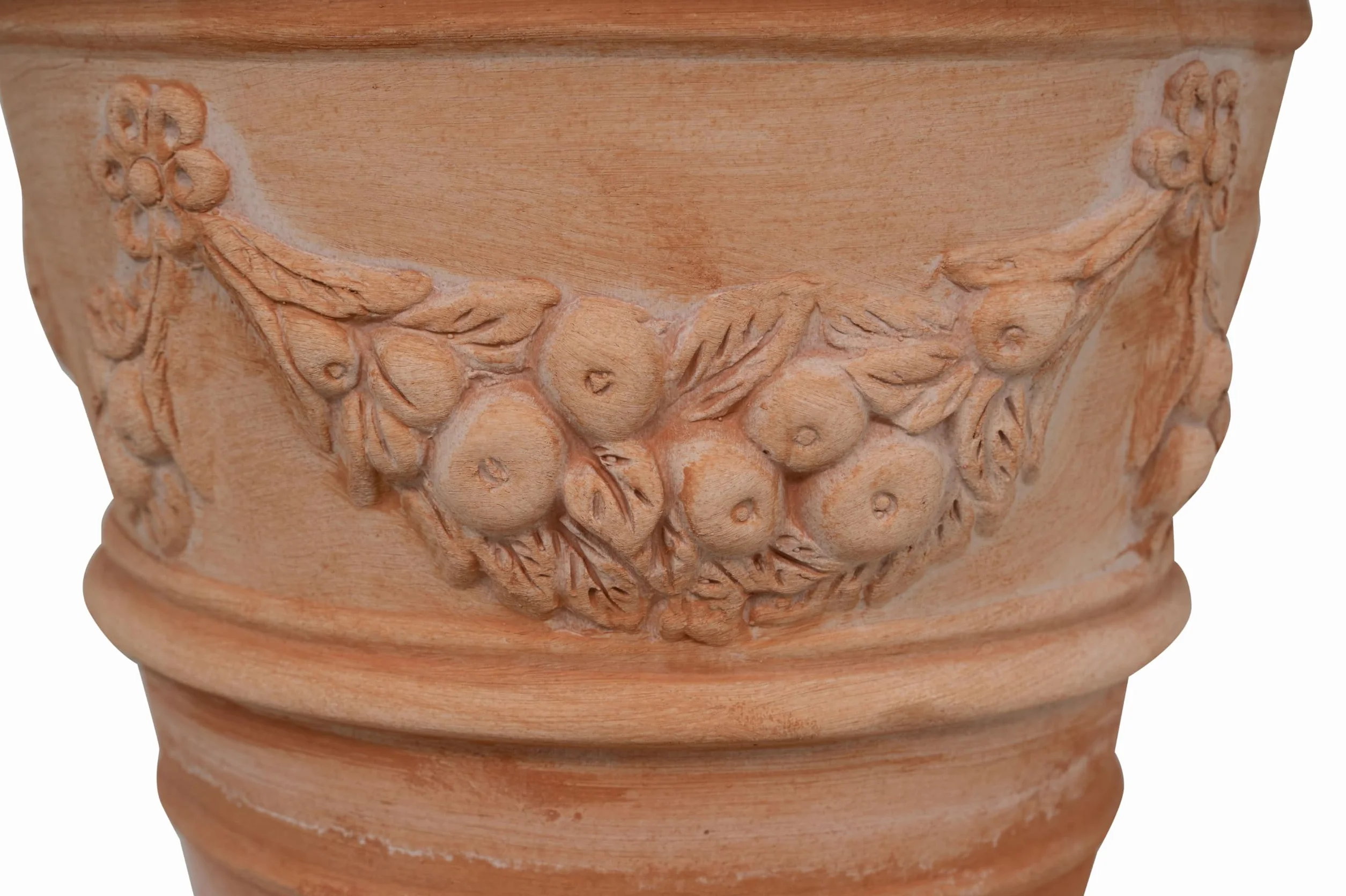 Vase en terre cuite Toscane L40xPR40xH30 - Grand pot extérieur intérieur - Made in Italy