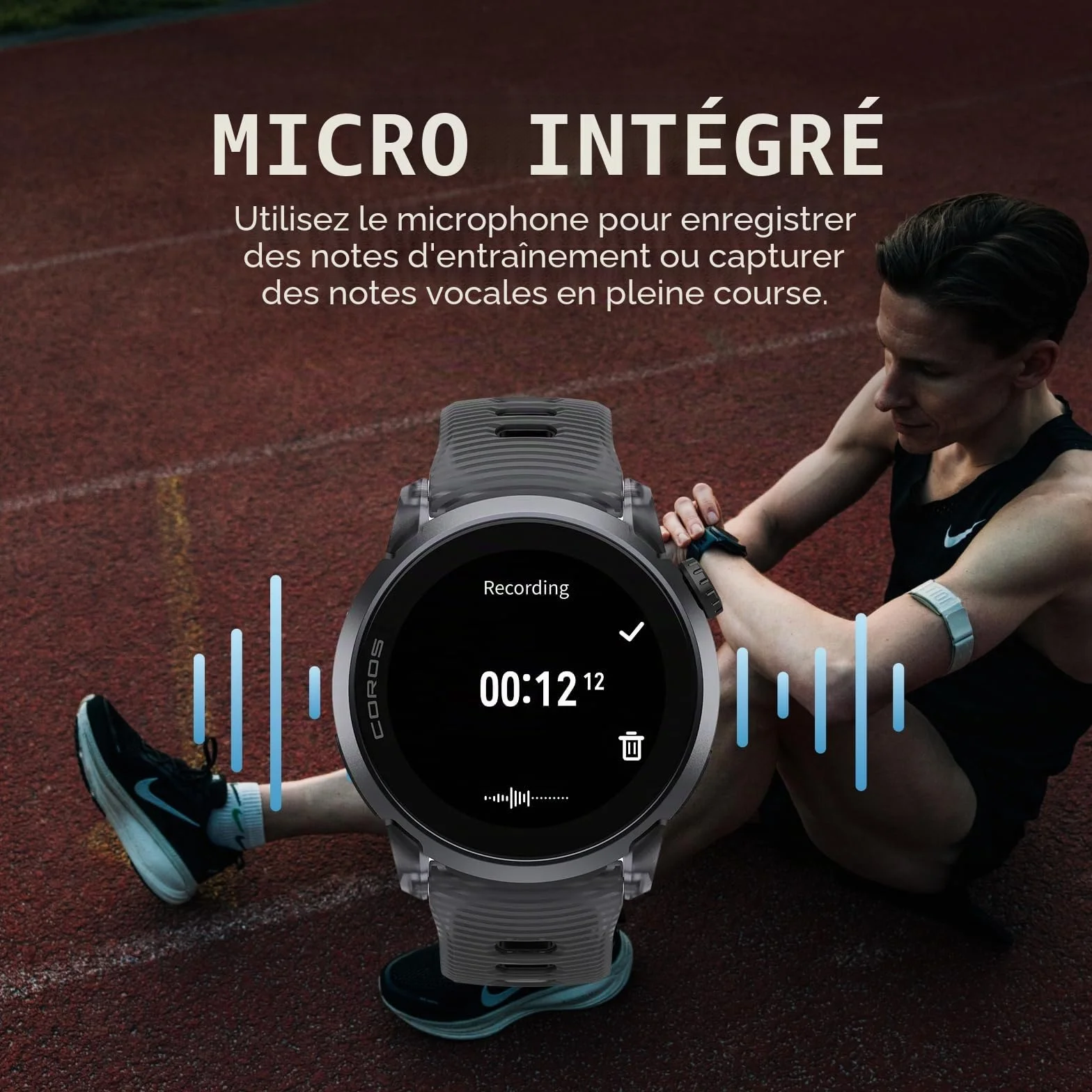 COROS Pace 4 Montre Sport Ultralégère Écran Tactile AMOLED 1,2" 19 Jours Autonomie Running GPS Précis Cardiofréquencemètre