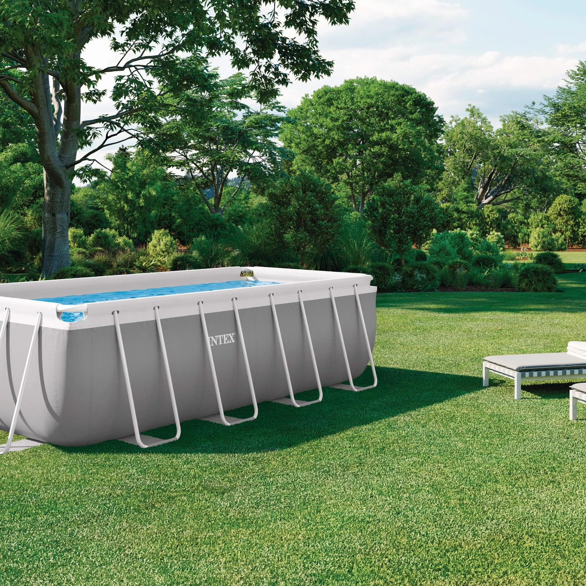 Intex Prism Frame Piscine Tubulaire Rectangulaire 4,00 x 2,00 x 1,22m