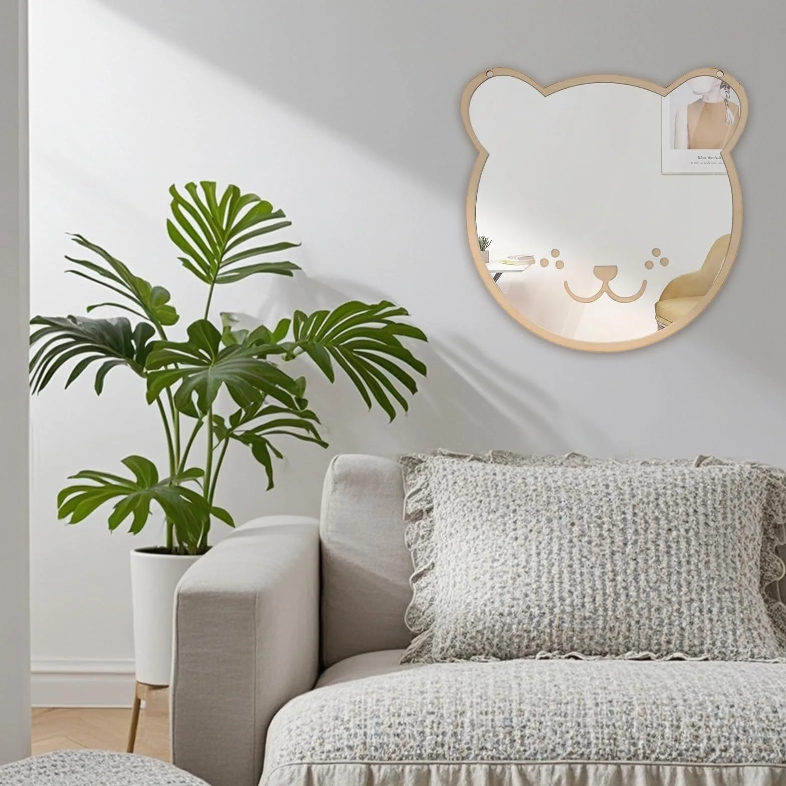 Miroir pour Chambre d'enfant 3D en Acrylique - Autocollants Miroir Enfants avec Planche - Petit Miroir Suspendu Décoration Chambre