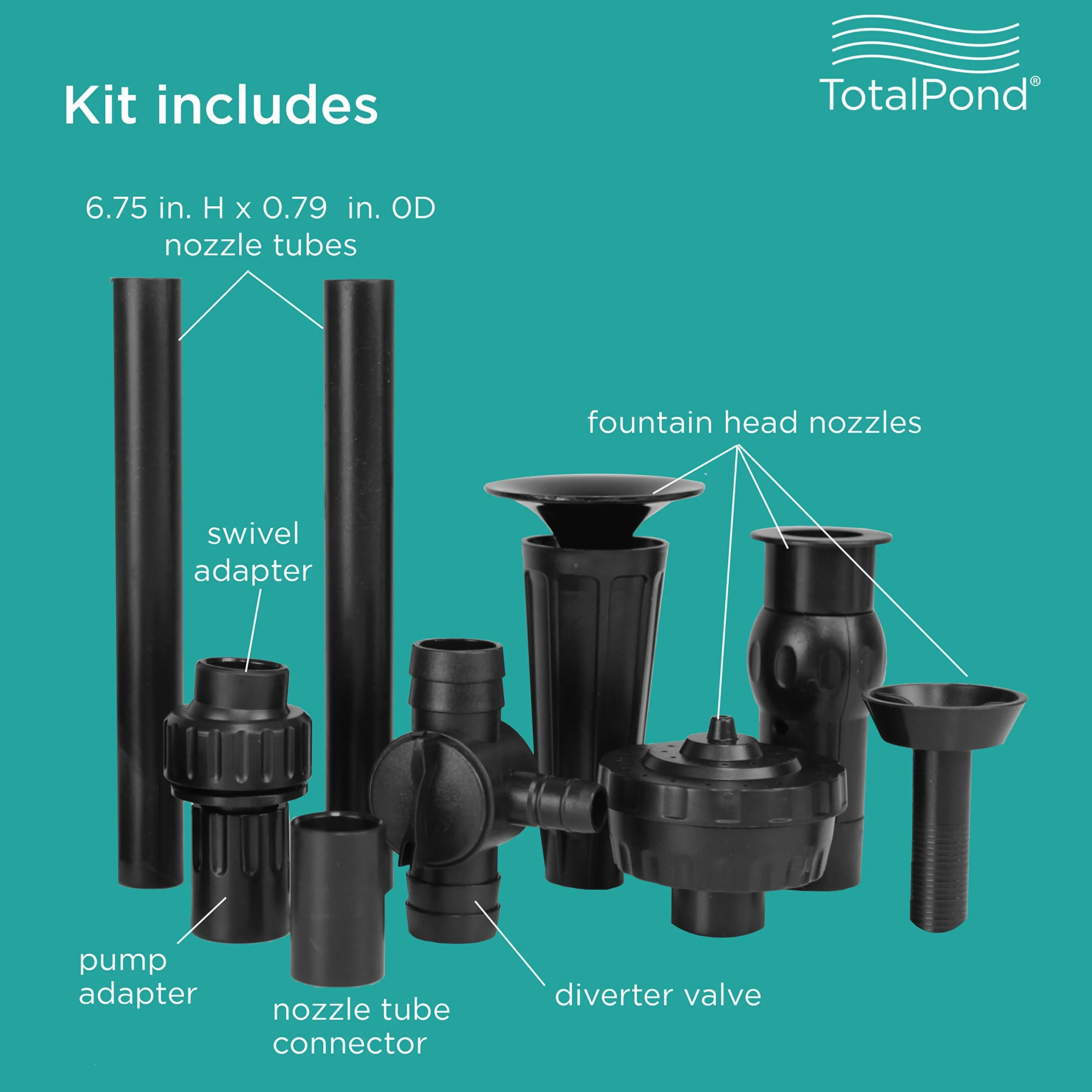 TotalPond N16100 Grand kit de buse pour bassin extérieur jardin