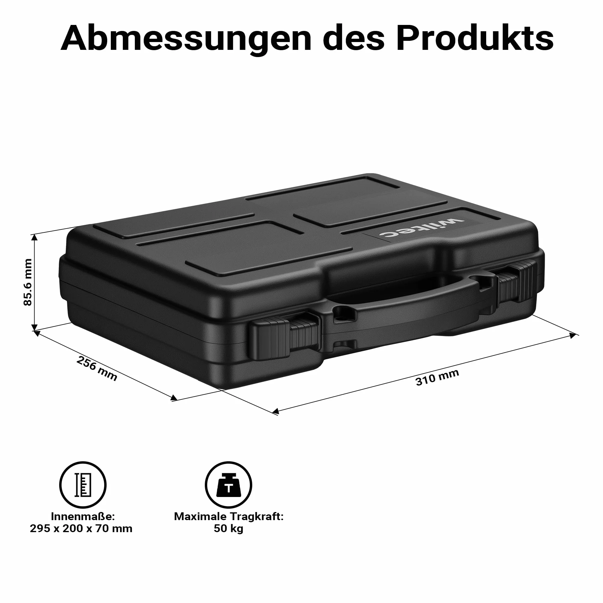 WilTec Mallette pour Armes avec Serrure, Valise pour armements Longues en PP, Valise pour arcs et fusils