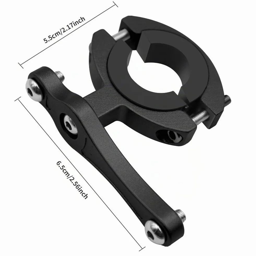Bicyclette VTT Support Adaptateur pour Porte Bouteille en Alliage d'Aluminium, Facile à Installer Vélo Fixation pour Porte Bidon Verrouillé Double Face sur Guidon Tige De Selle, Noir
