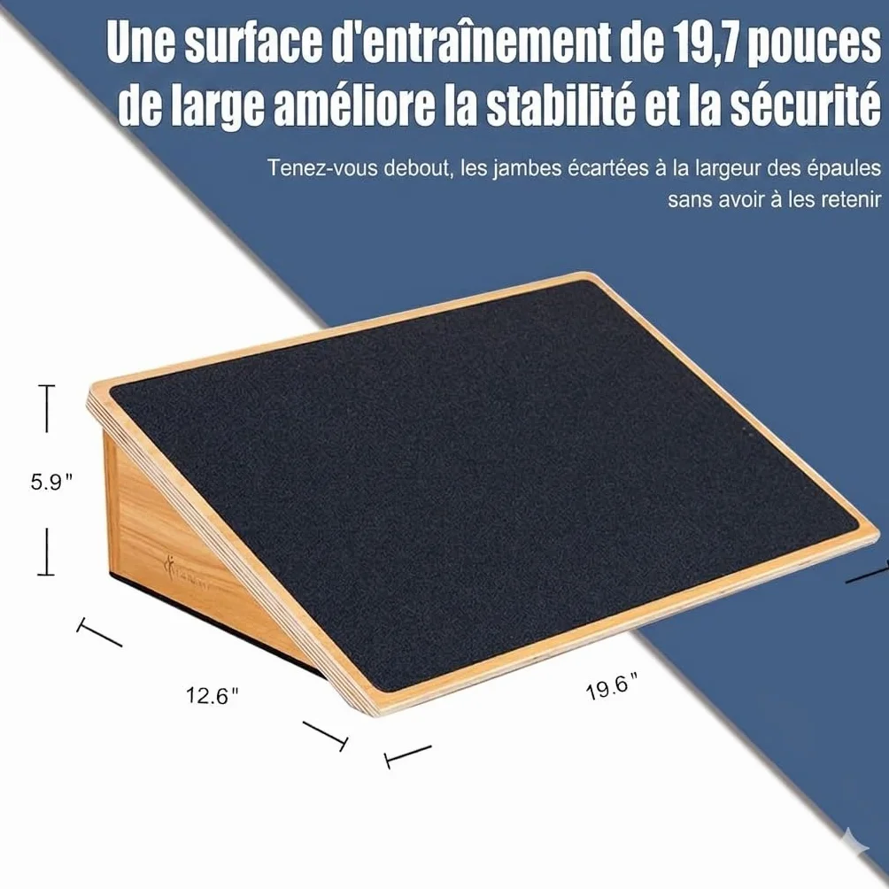 StrongTek Planche inclinée pour genoux squats 453,6 kg bois antidérapante