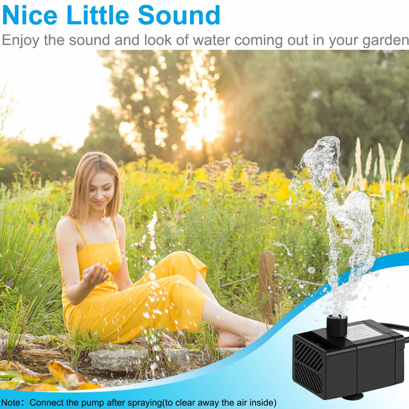 LEDGLE Fontaine Solaire Pompe 2.5W Bassin Cascade 7 Types d'Eau Flottante Exterieur Jardin Étang
