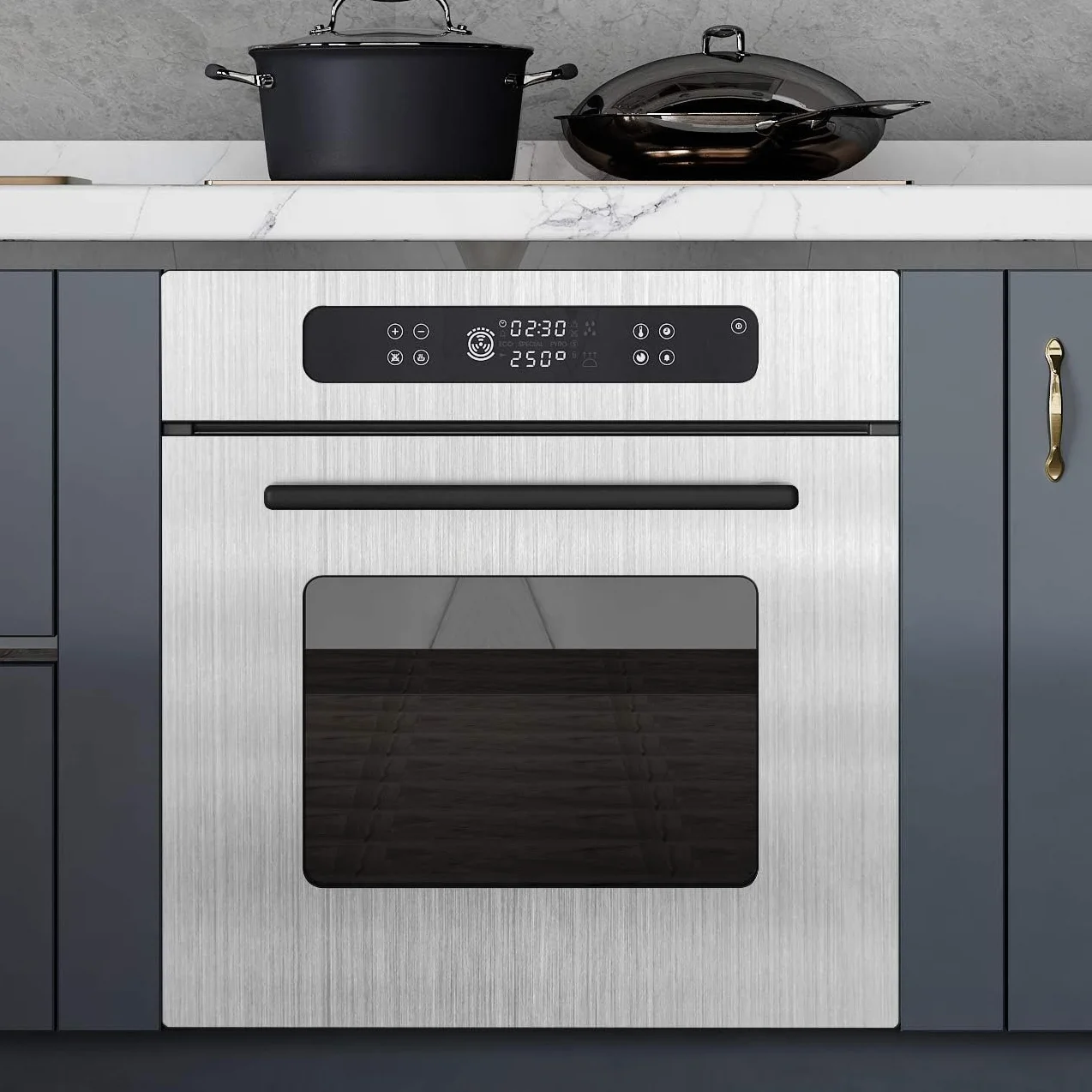 LaCheery Papier Adhésif Meuble Cuisine Tréfilé Effet Acier Inoxydable 40cm x 700cm Vinyle Imperméable Film pour Armoire Réfrigérateur