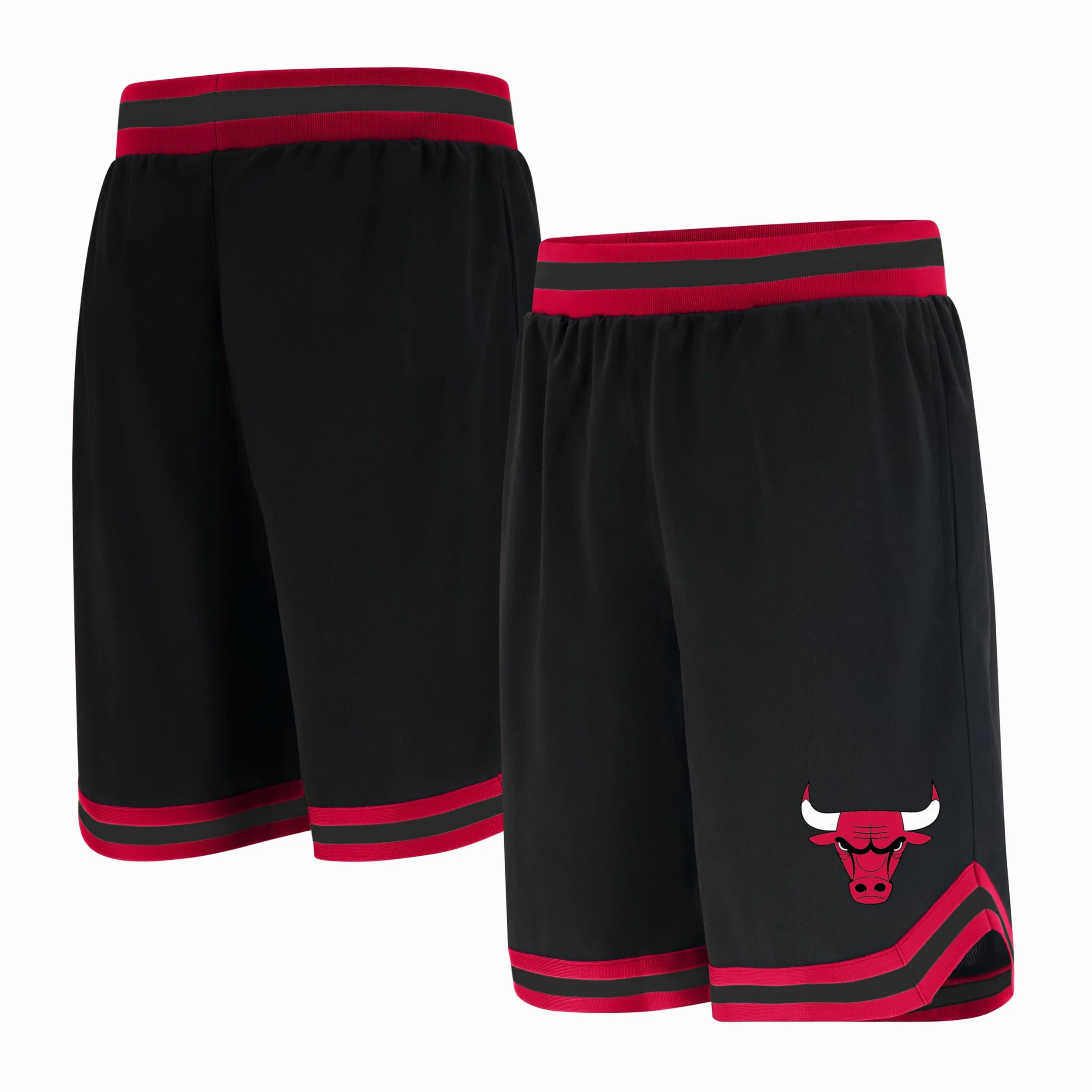 Unk NBA Ultra Game Short de Basket pour Homme GSM3547F avec Logo de l'équipe de la NBA tissé en polymaille, Noir, Taille L