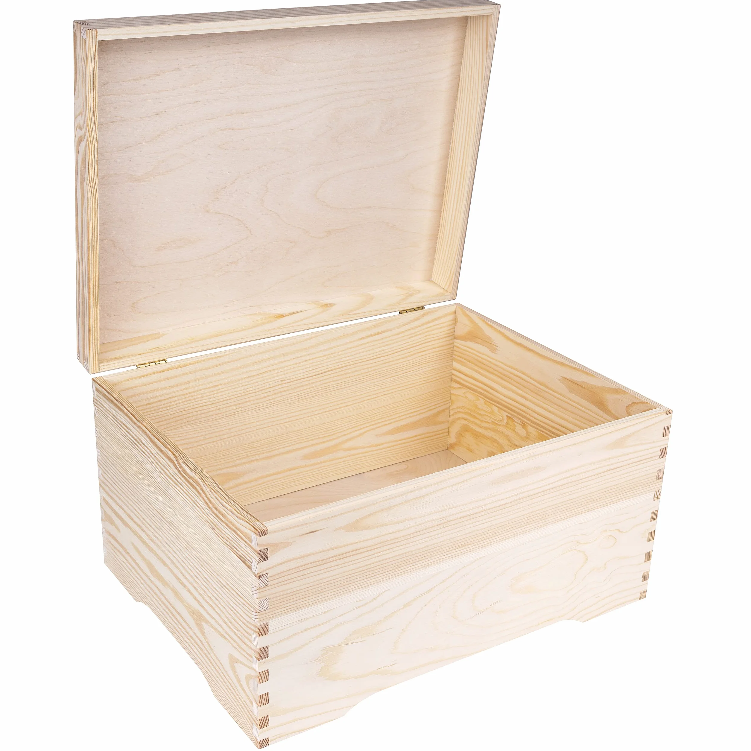 Creative Deco XXL Grande Coffre Rangement en Bois 40 x 30,5 x 24 cm avec Couvercle Organiseur Bureau Noël