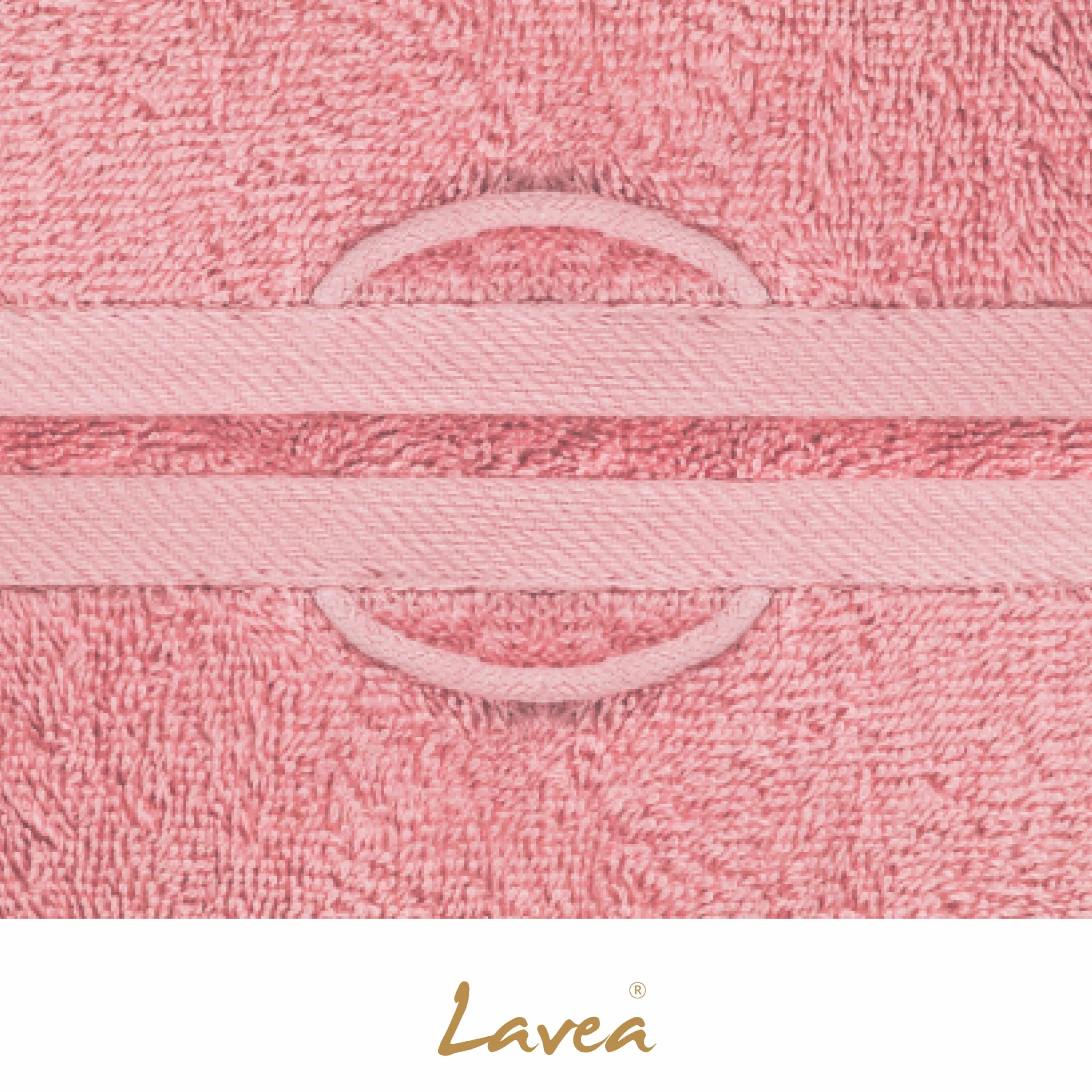 Lavea Lot de 10 Gants de Toilette 15x21 cm en Éponge 100% Coton Rose Pastel