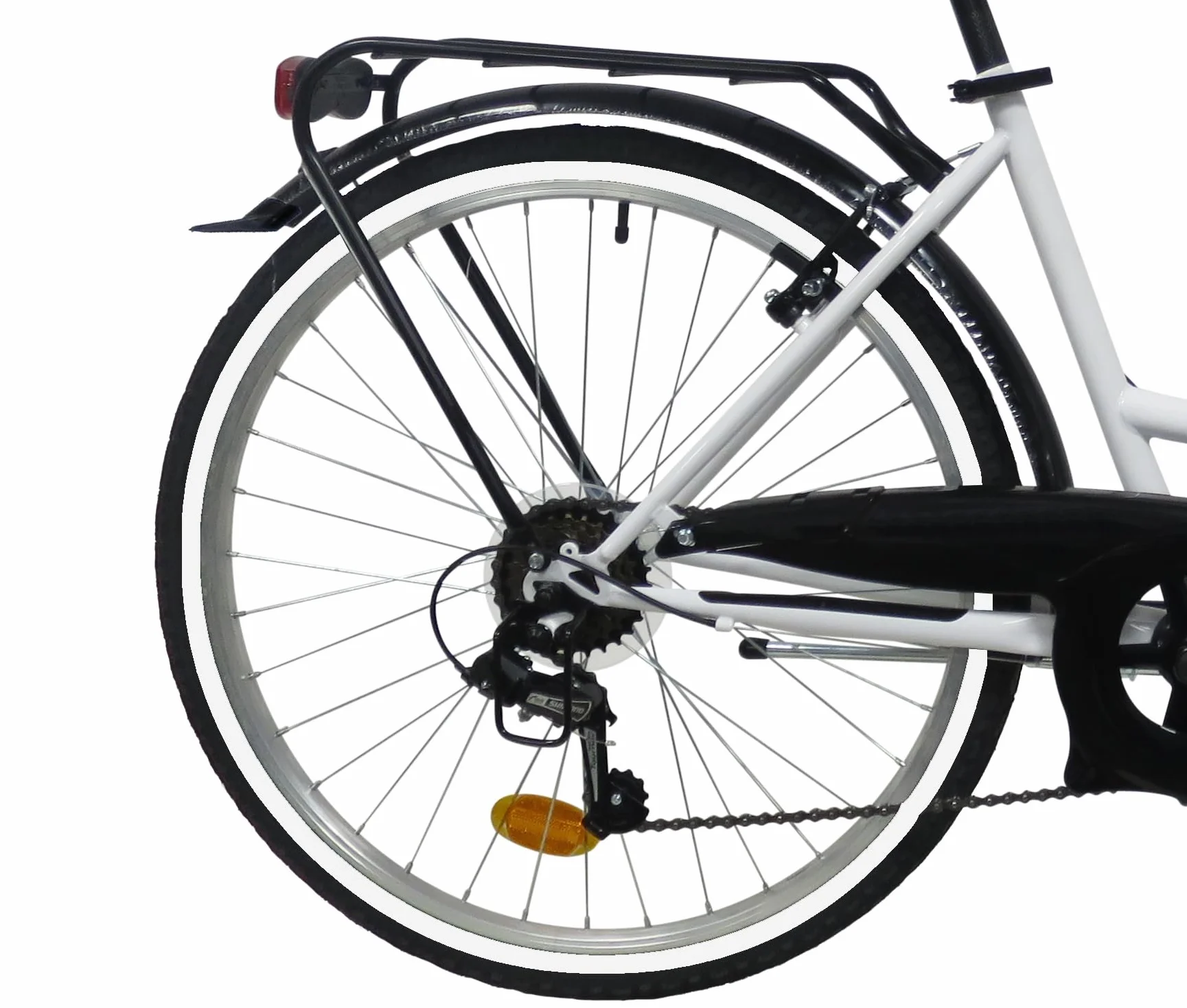 VTC 26' Femme Discovery Adventures - 6 Vitesses Shimano TY21 - Equipement City, Blanc
