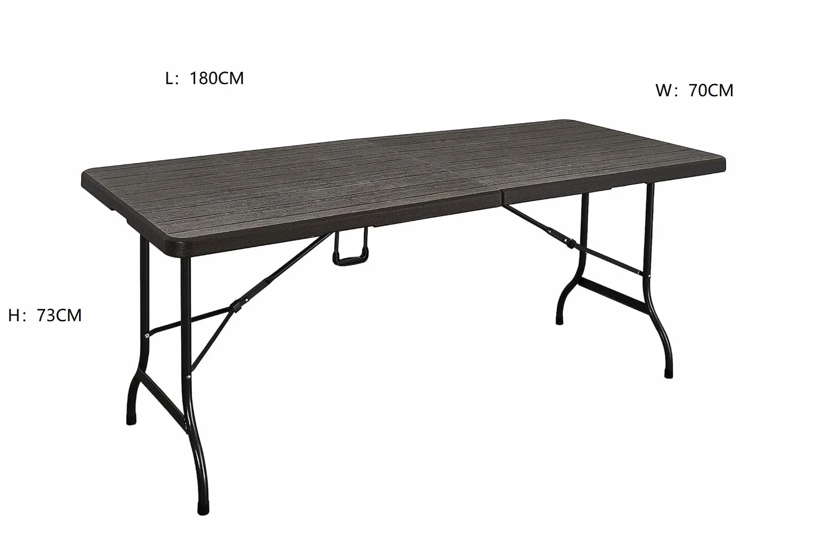 Ensemble Table Pliante à Manger de Jardin avec 2 Bancs Pliants, Table de Camping et Pique-Nique, Robuste, Stable, Étanche, Noir