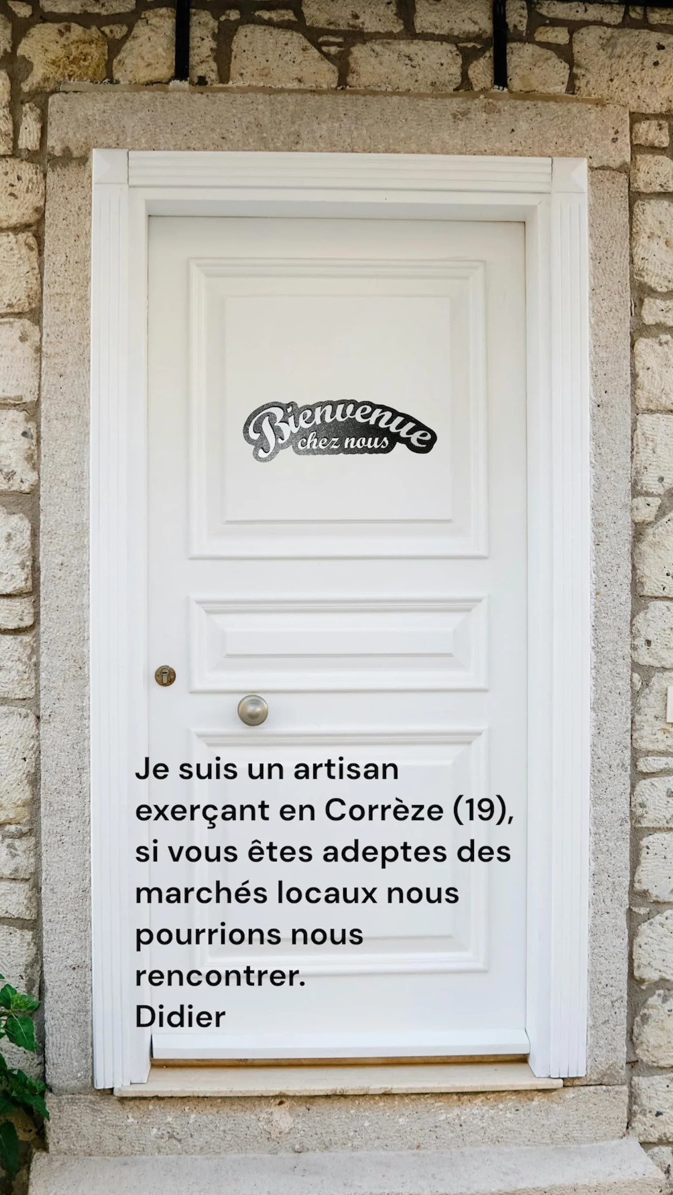 Enseigne décorative en bois Bienvenue chez nous | À accrocher ou à poser, Porte, Entrée, Fait main en France