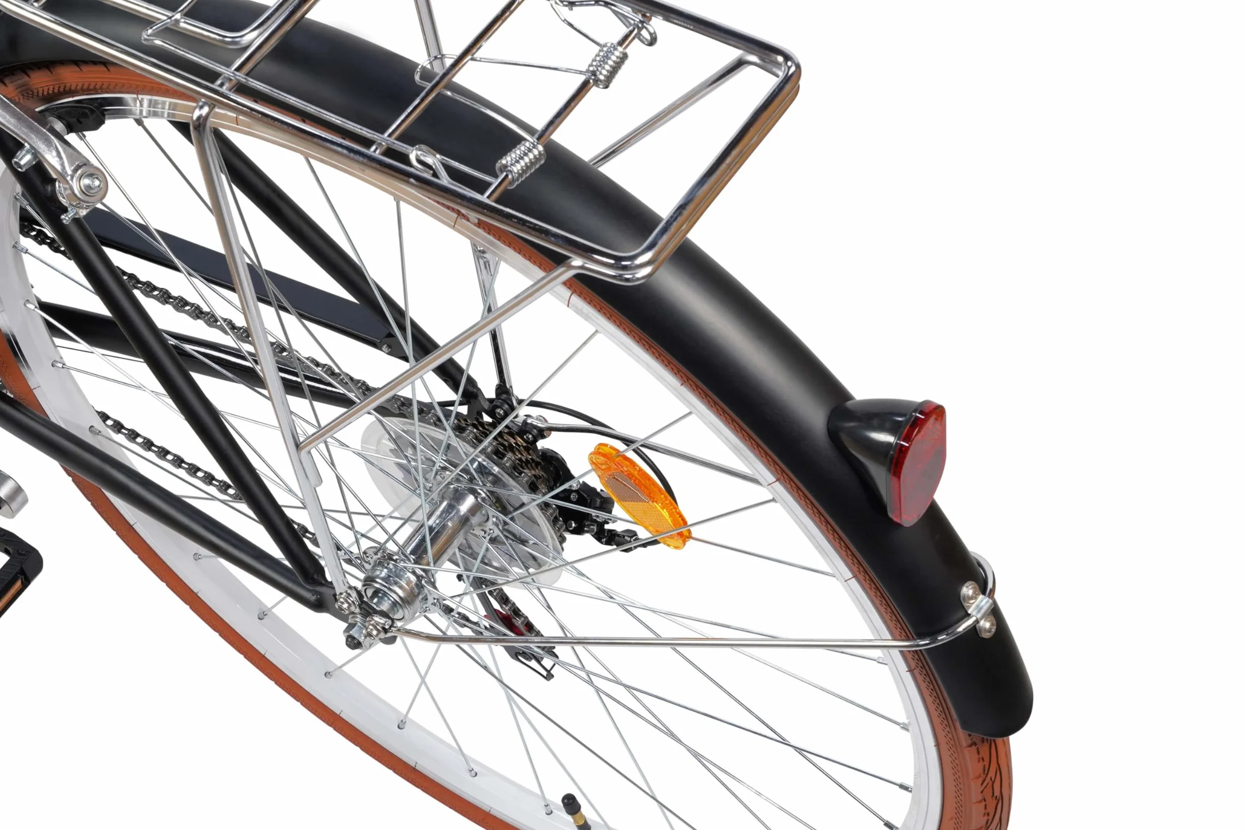 FabricBike Southken - Vélo de Course Classique 28", vélo rétro, 7 V, Porte-Bagages, Guidon et Selle réglables.