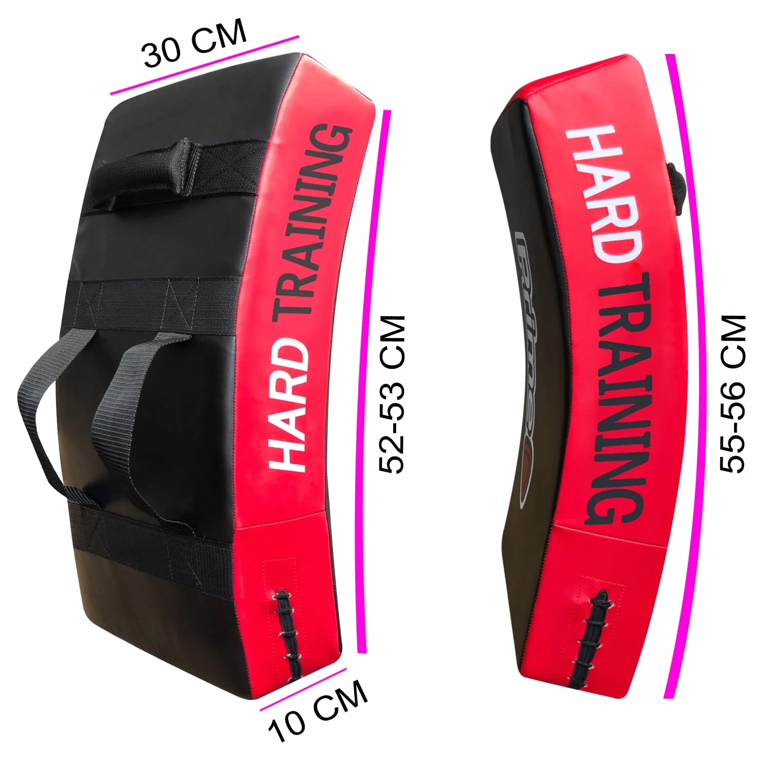 PSS Bouclier De Frappe Pao Boxe Incurvé Patte d’Ours Muay Thaï Kickboxing MMA Karaté Taekwondo Krav Maga Vendu à l’Unité, 1111 Noir & Rouge