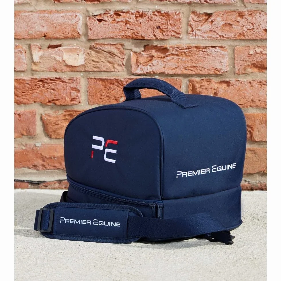 PremierEquine Sac pour casque d'équipe - Bleu marine