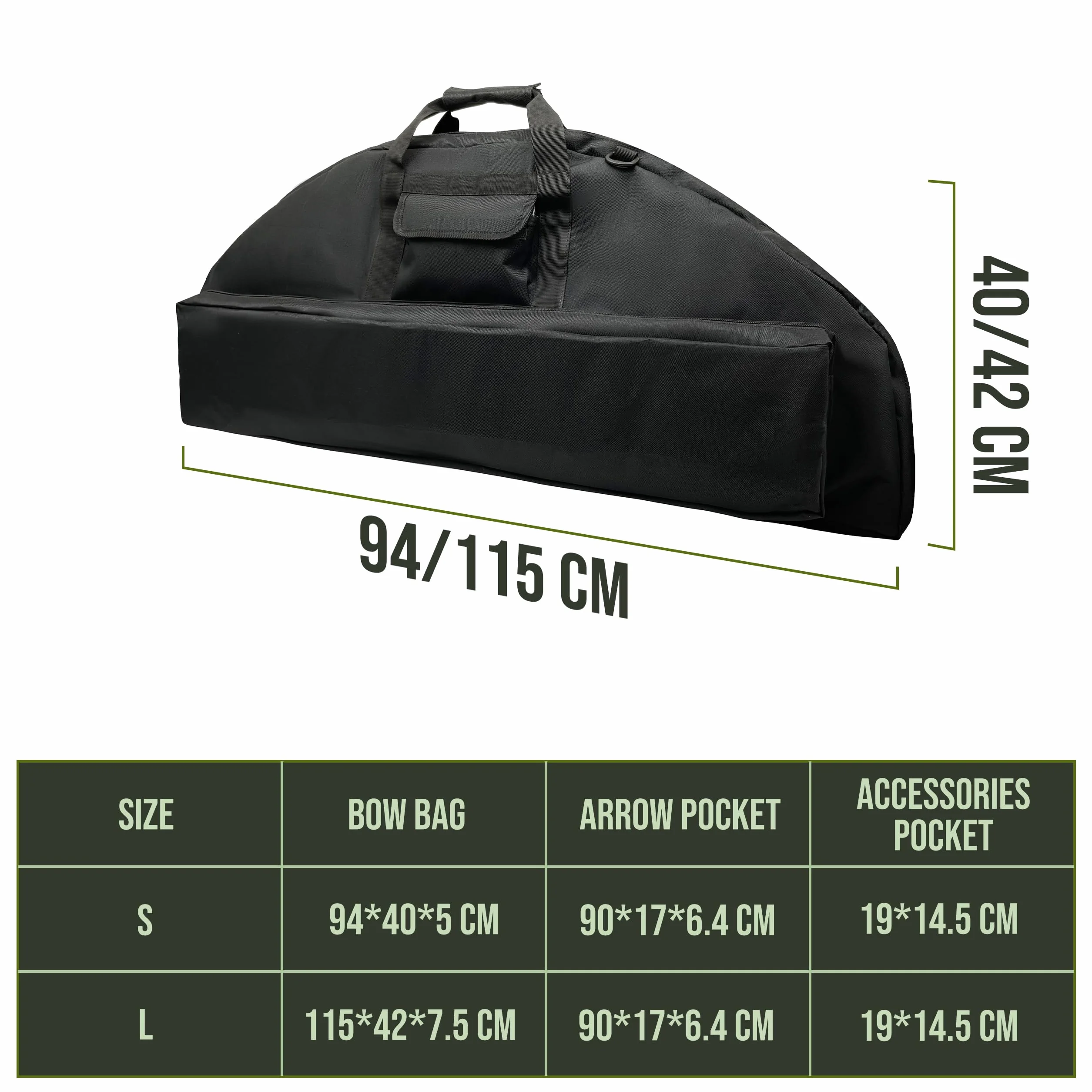 Alephnull Sacs Darcs de tir à Larc Sac de Transport pour Arc a Poulie 95/115 cm Étui d'arc Sac d'Arcs pour Arc Compound pour La Chasse pour la Chasse et Le tir en Plein air