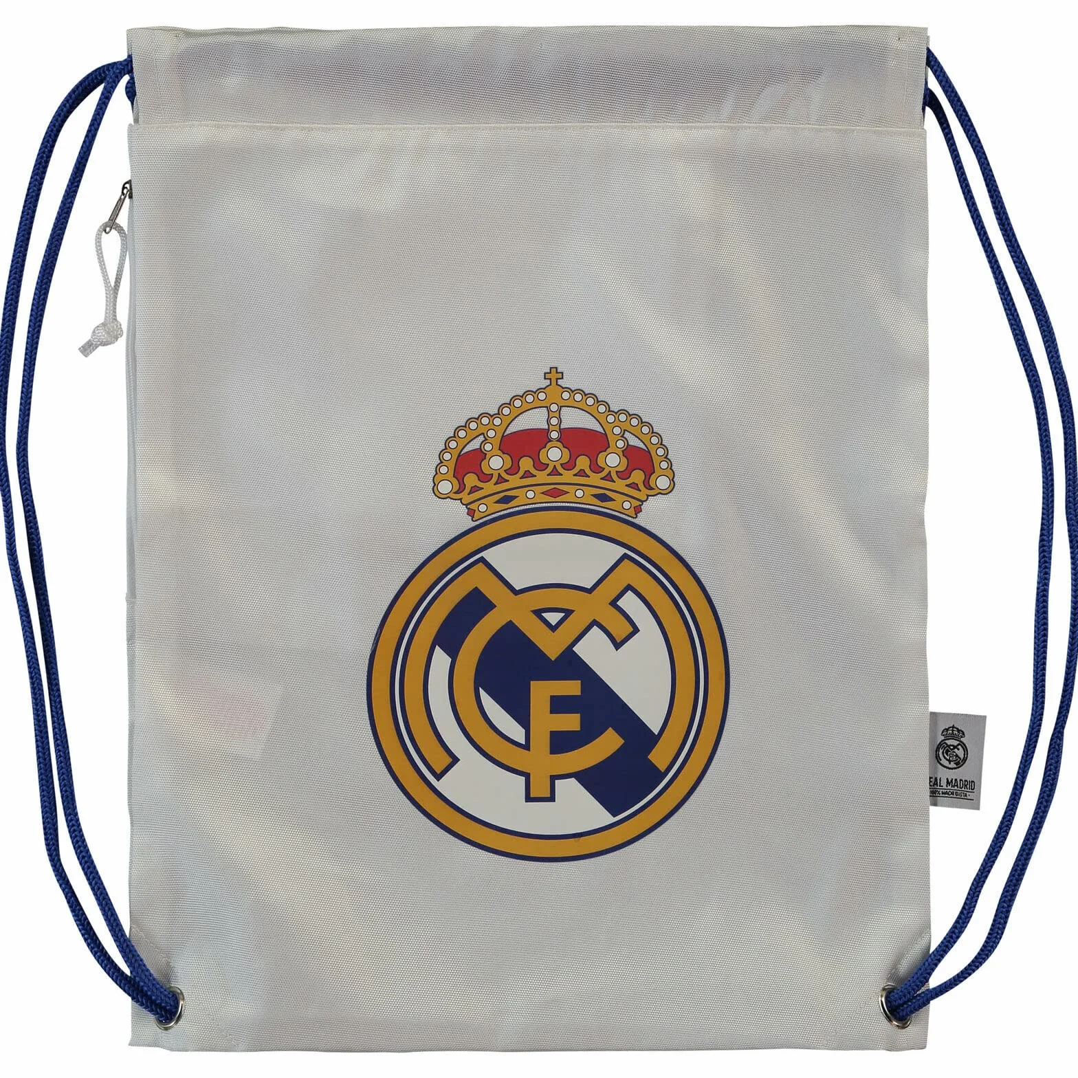 Real Madrid Official White Gym Bag Drawstring Badge Crest