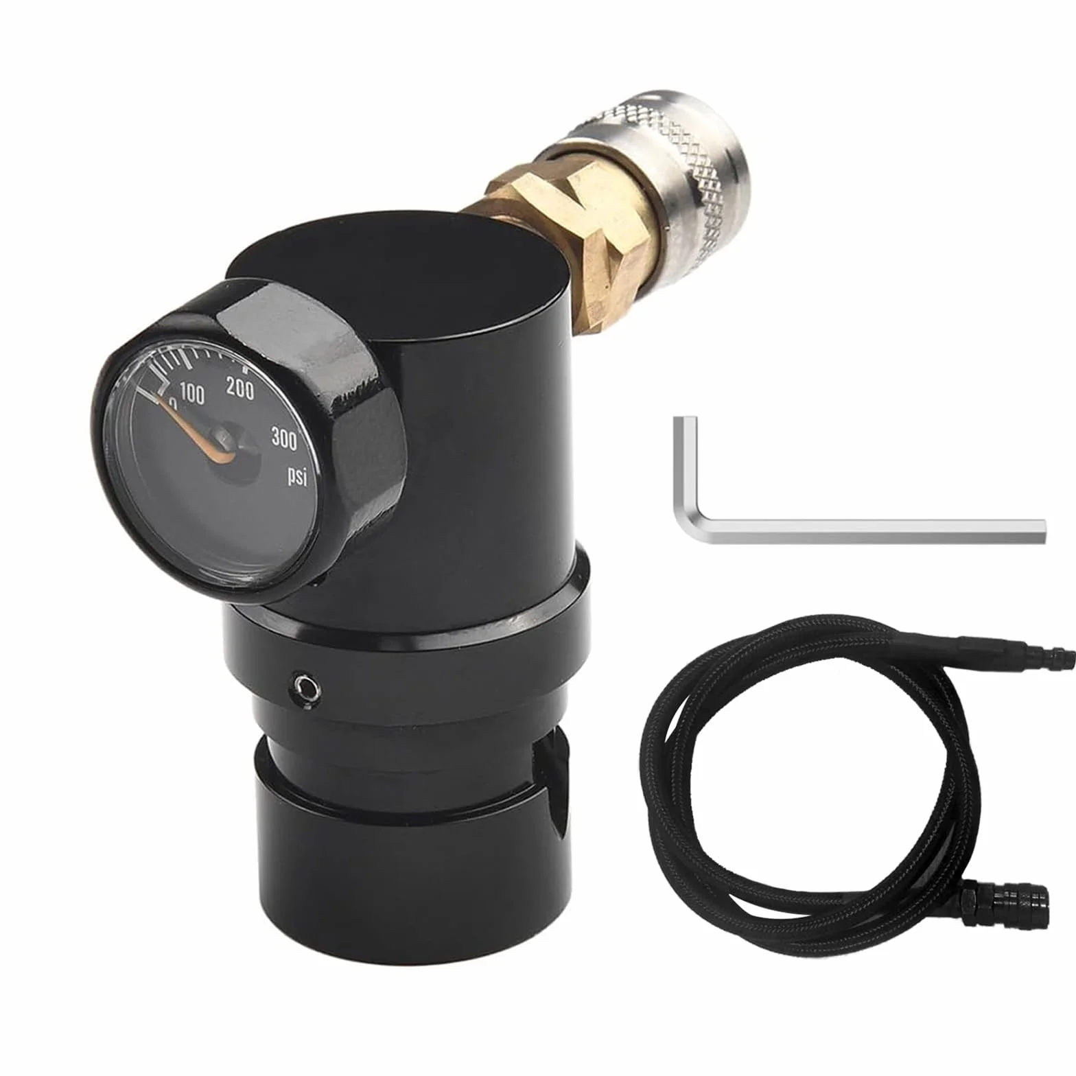 Régulateur De RéServoir D'air De Compresseur D'air Paintball Pcp Régulateur D'air Hpa Micro Mr, Pression De Sortie 40-200 Psi, Régulateur De RéServoir D'air De Paintball Et Indicateur De Valve