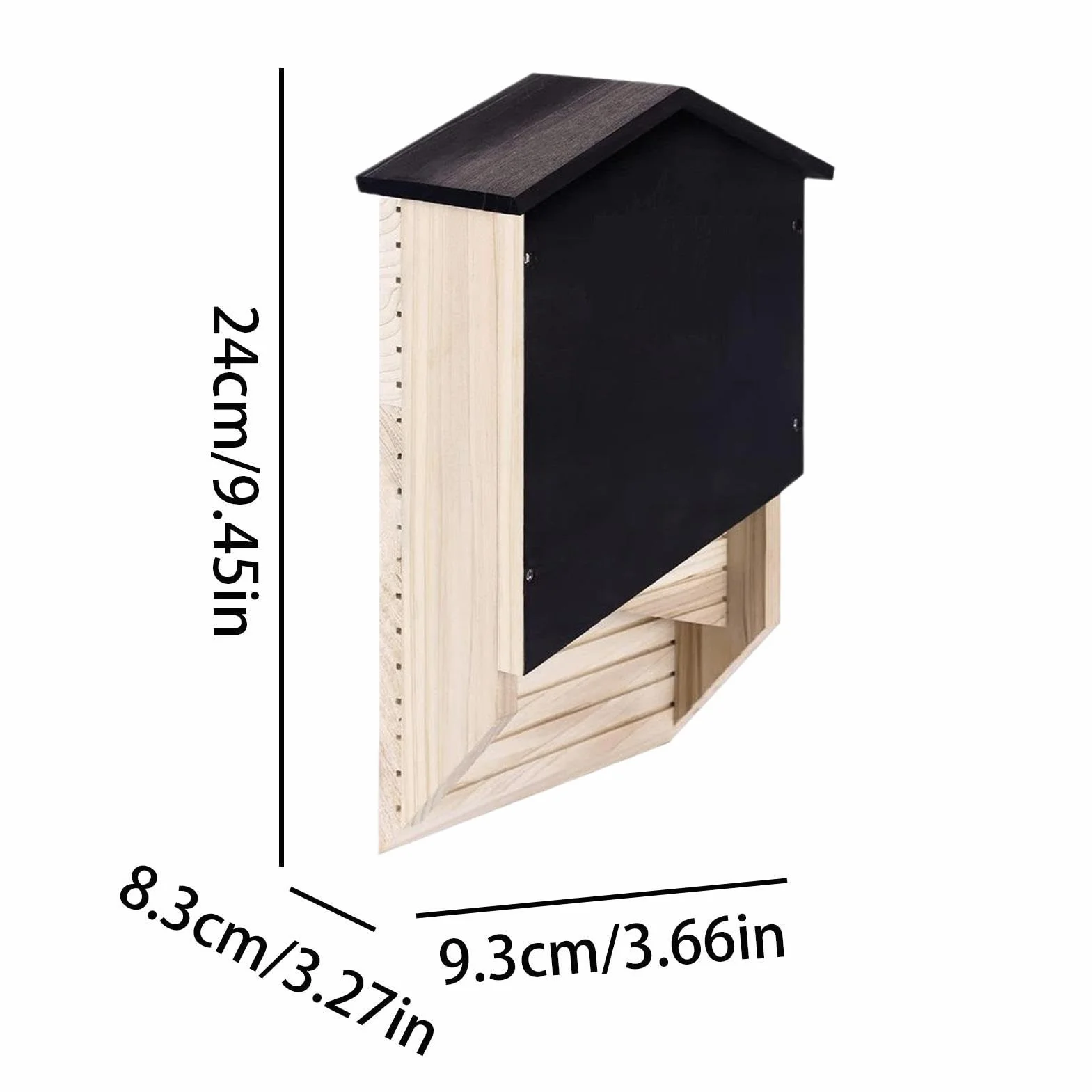 Abri d'Extérieur en Bois pour Chauve-souris Yusheng | Nid Réutilisable pour l'Hibernation, Décoration de Jardin