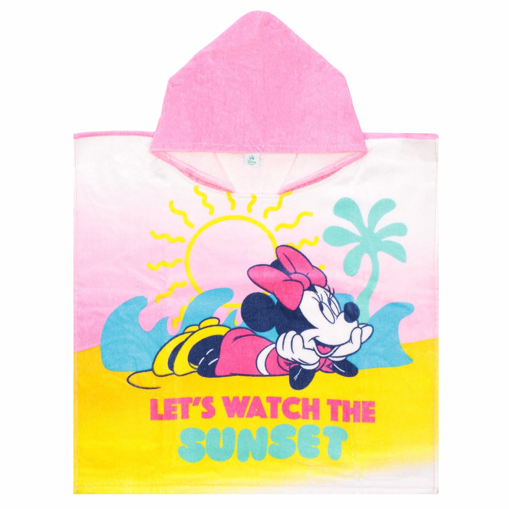 Ellepi peignoir de plage poncho enfant Disney fille coton Minnie Topolino Sirène Cars taille unique