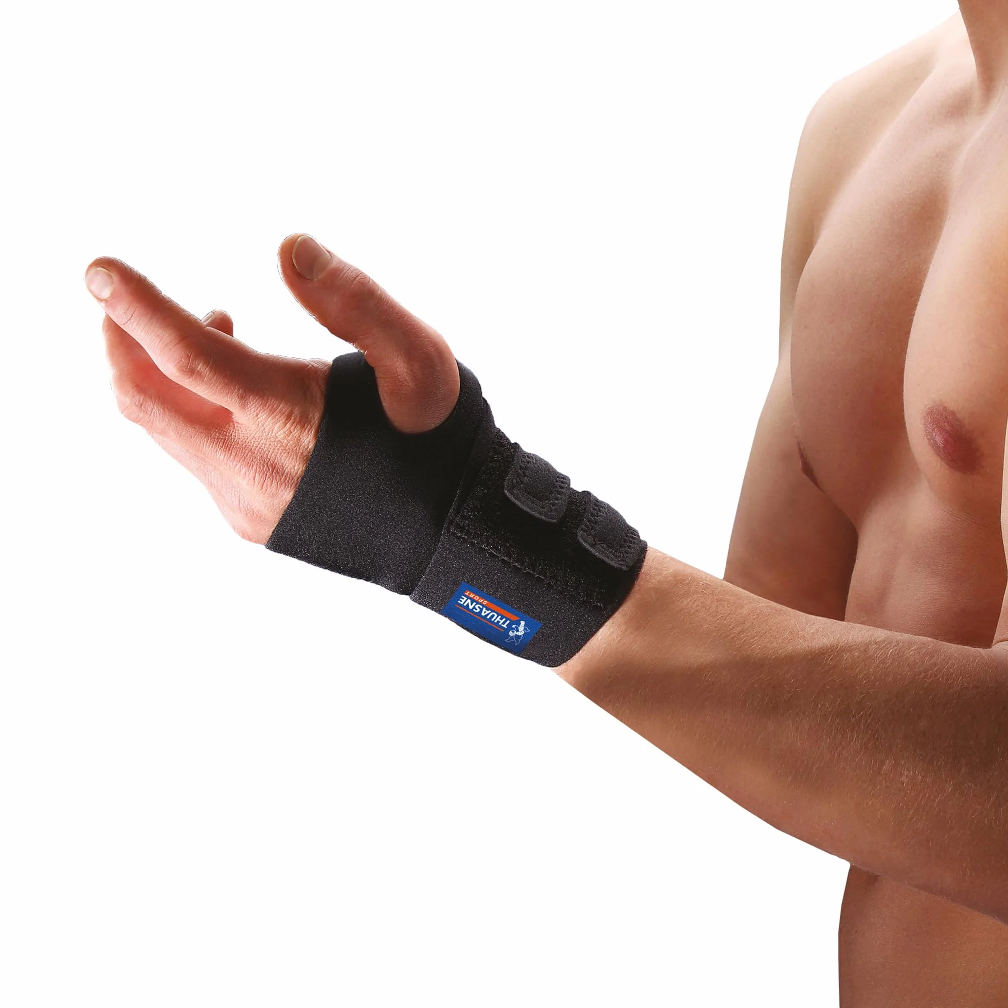 Thuasne Sport - Poignet Élastique - Entorse Poignet, Tendinopathies - Orthèse Souple avec Système de Fermeture Ajustable - Indice de maintien 1/3 - Dispositif Médical CE - TU