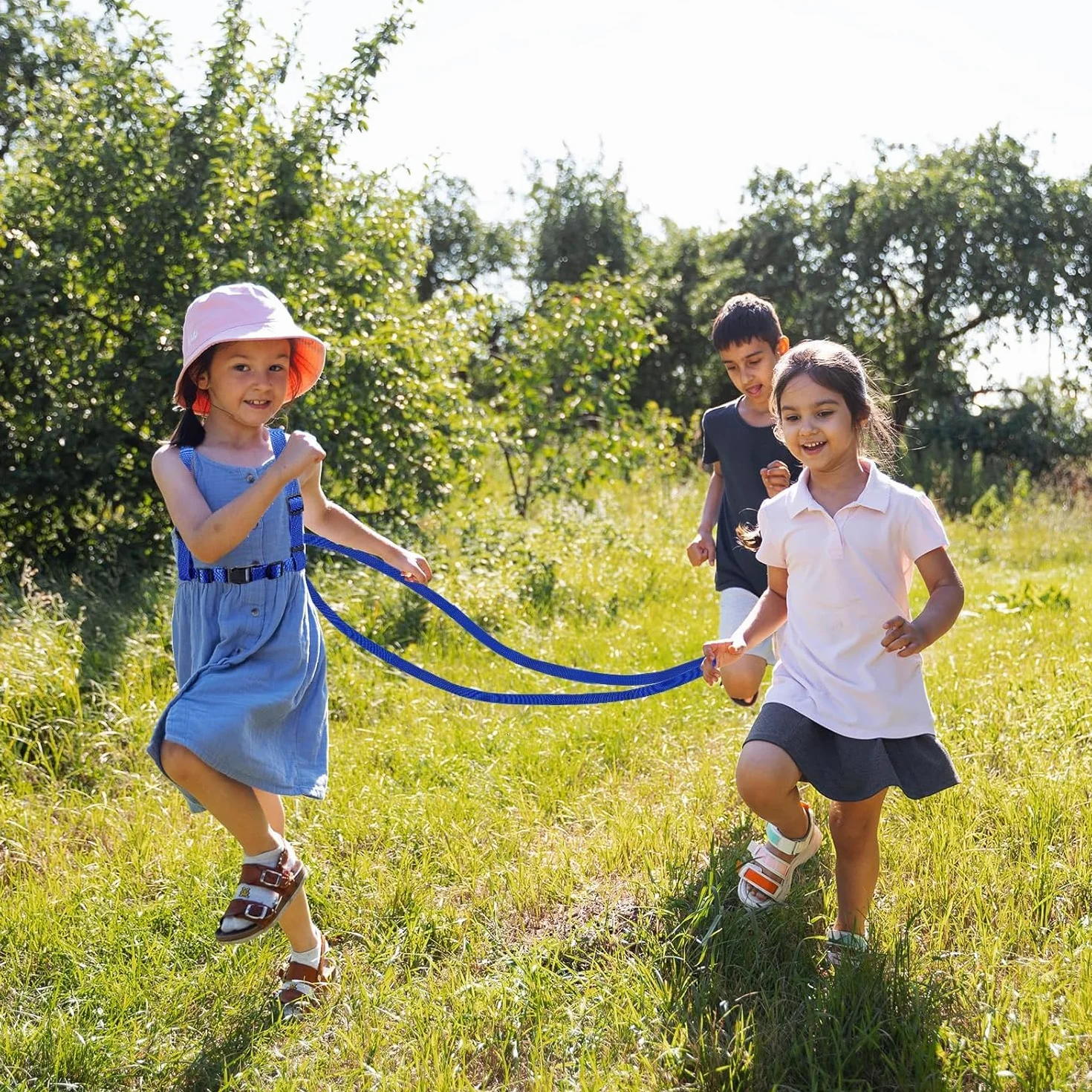 Laisse de cheval pour enfants - Bleu - Harnais de cheval - Harnais pour enfants - Pour jouer aux garçons et aux filles - Pour le ski, les jeux de rôle