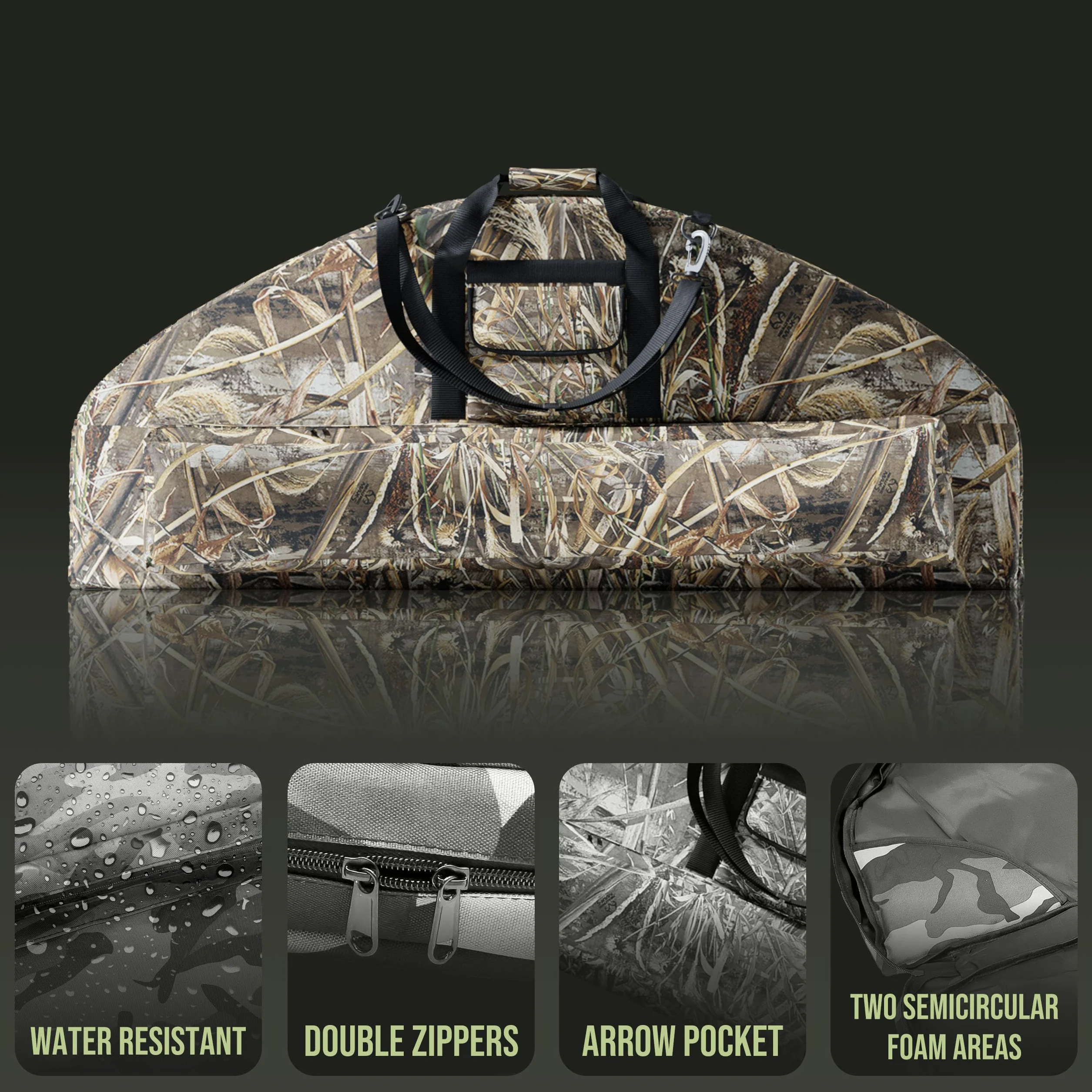 Alephnull Sacs Darcs de tir à Larc Sac de Transport pour Arc a Poulie 95/115 cm Étui d'arc Sac d'Arcs pour Arc Compound pour La Chasse pour la Chasse et Le tir en Plein air