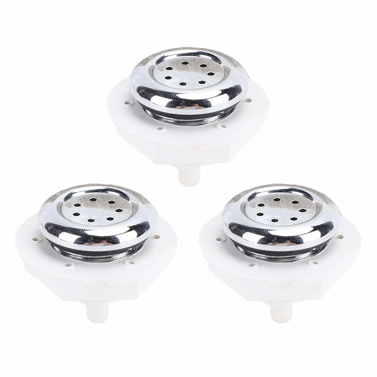 Lot de 3 buses à 7 trous en PVC pour spa baignoire piscine
