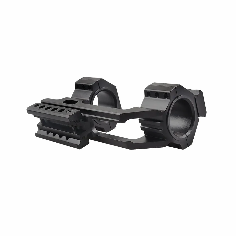 Support De Lunette Optique Double Anneau en Alliage D'aluminium 25,4/30 mm avec Niveau À Bulle Rails Picatinny Décalés