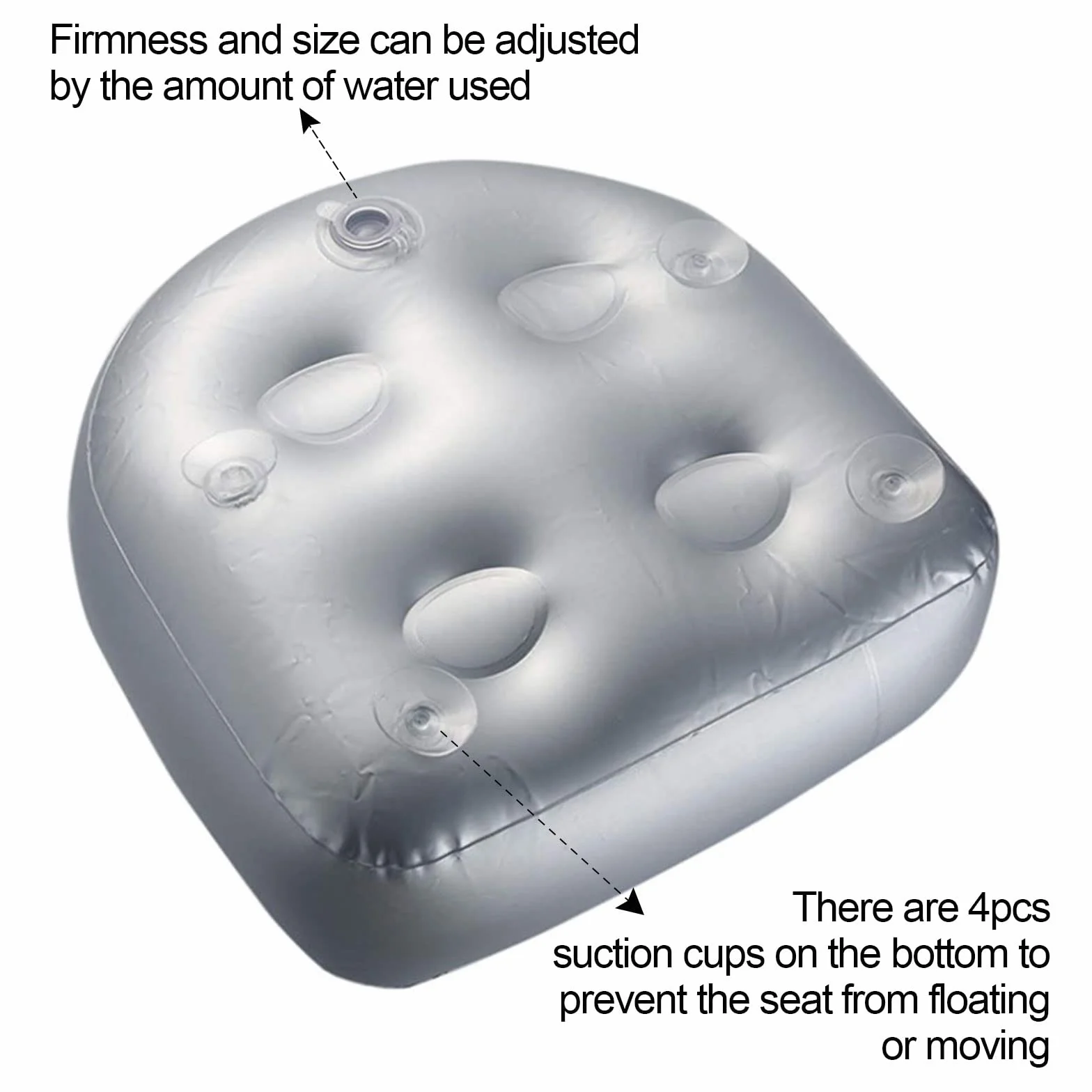 Siège D'appoint Gonflable pour Spas et Bain à remous Support Dorsal Bleu