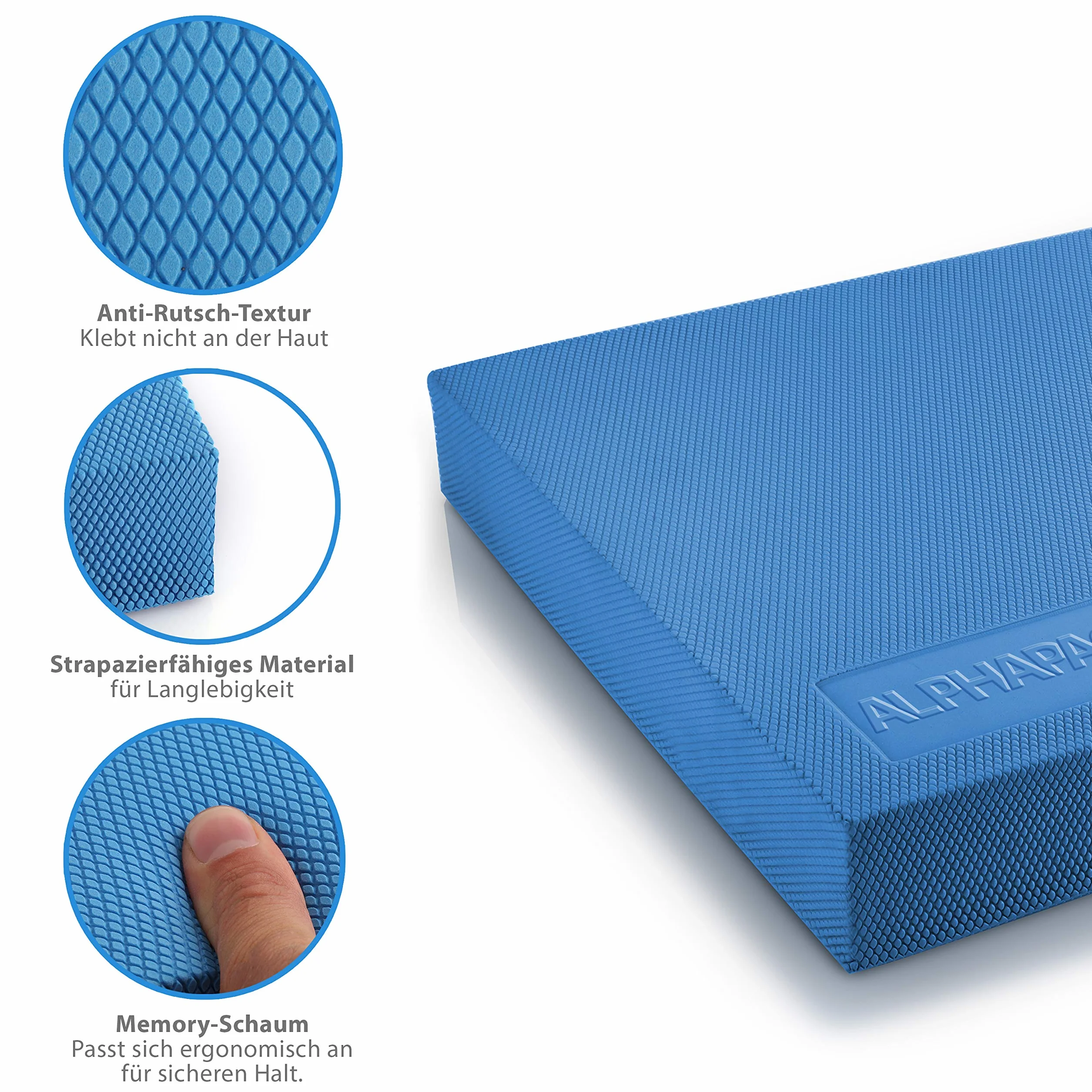 ALPHAPACE Balance Pad L ou XXL + Poster d'exercices Gratuit - Tapis d'équilibre innovant pour Un entraînement Optimal - Amélioration de l'équilibre, de la Coordination, et renforcement Musculaire