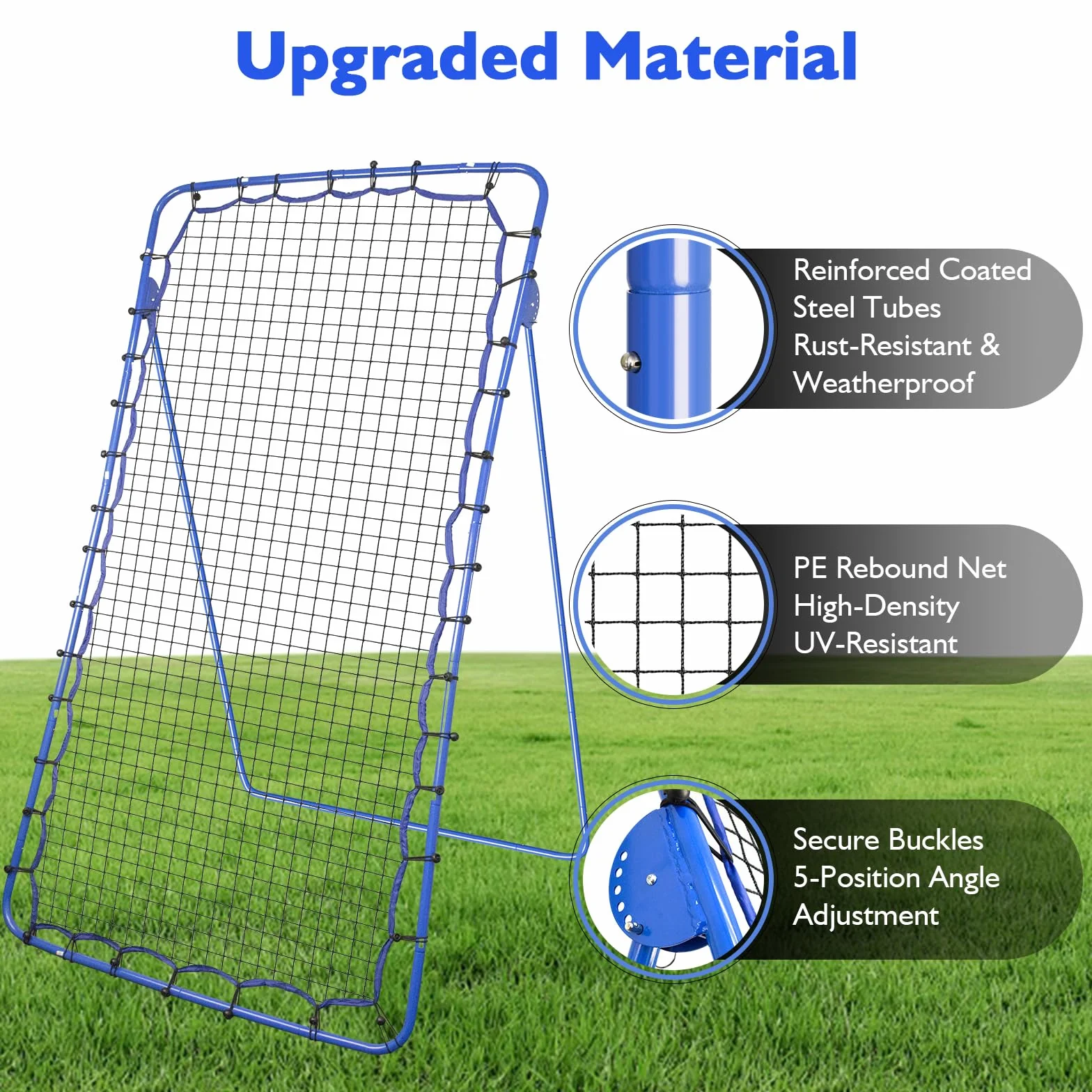 Filet de Rebond Football, 7×4 Ft Pliable But de Foot Extérieur, Rebondisseur de Volley-Ball, Cage Foot Entrainement Football Accessoire, Filet Pare Ballon pour Volleyball, Badminton, Tennis