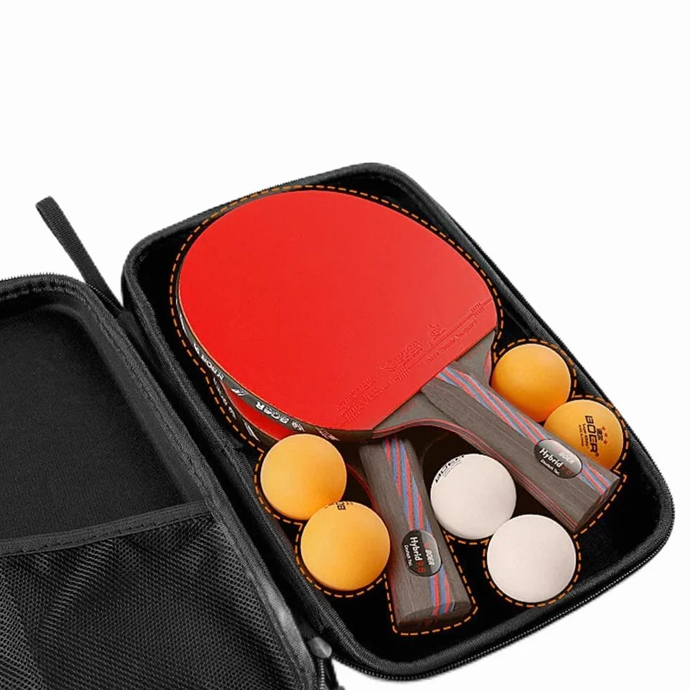 ZYWUOY Sac de Ping-Pong, Housse pour Raquette de Tennis de Table, Matériau EVA avec Pochette pour Balles
