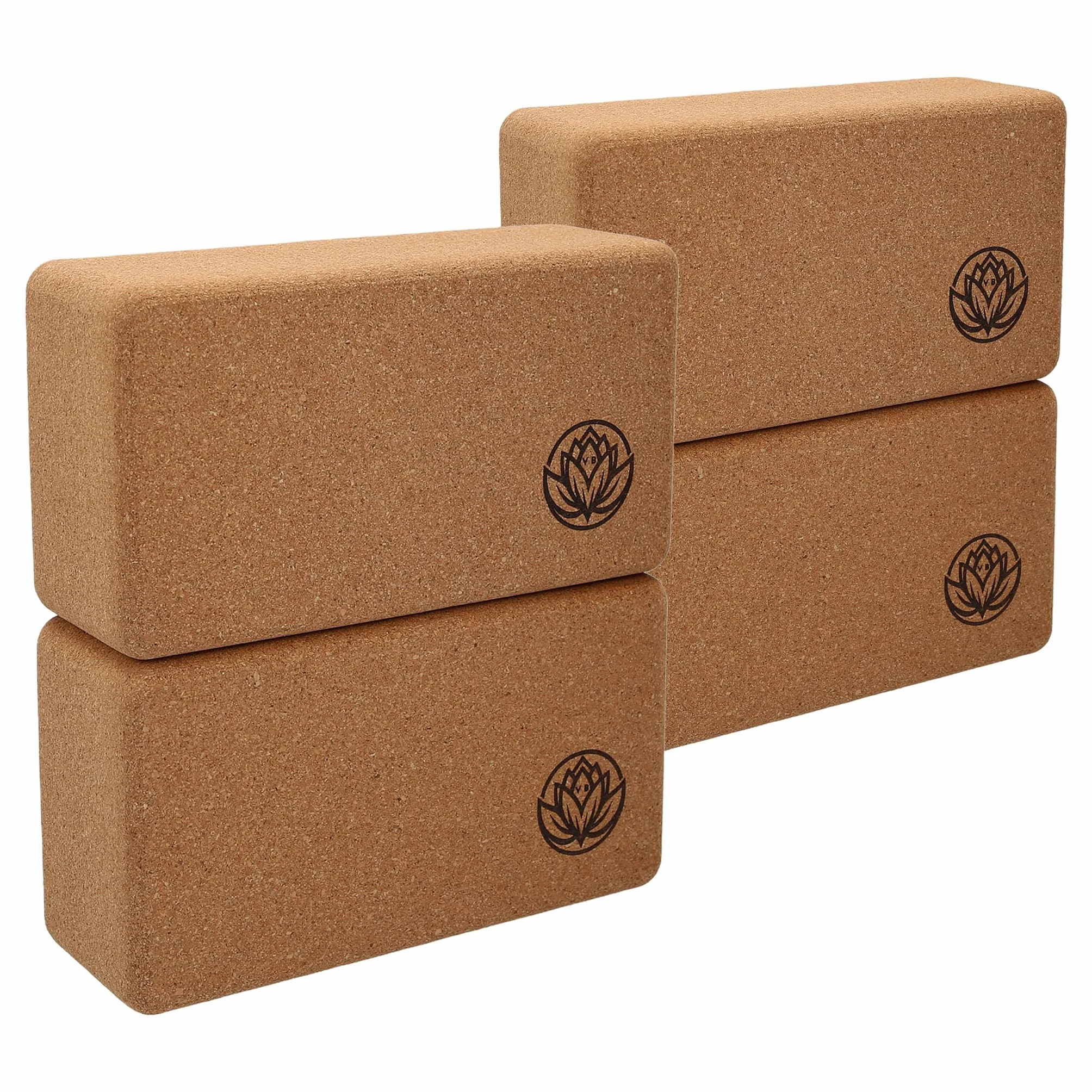 Bloc de yoga VonBueren | Blocs de yoga en liège | 22 x 12 x 7,5 cm par bloc de yoga | Accessoires de yoga pour homme et femme | Blocs de yoga | Blocs de yoga | Blocs de yoga