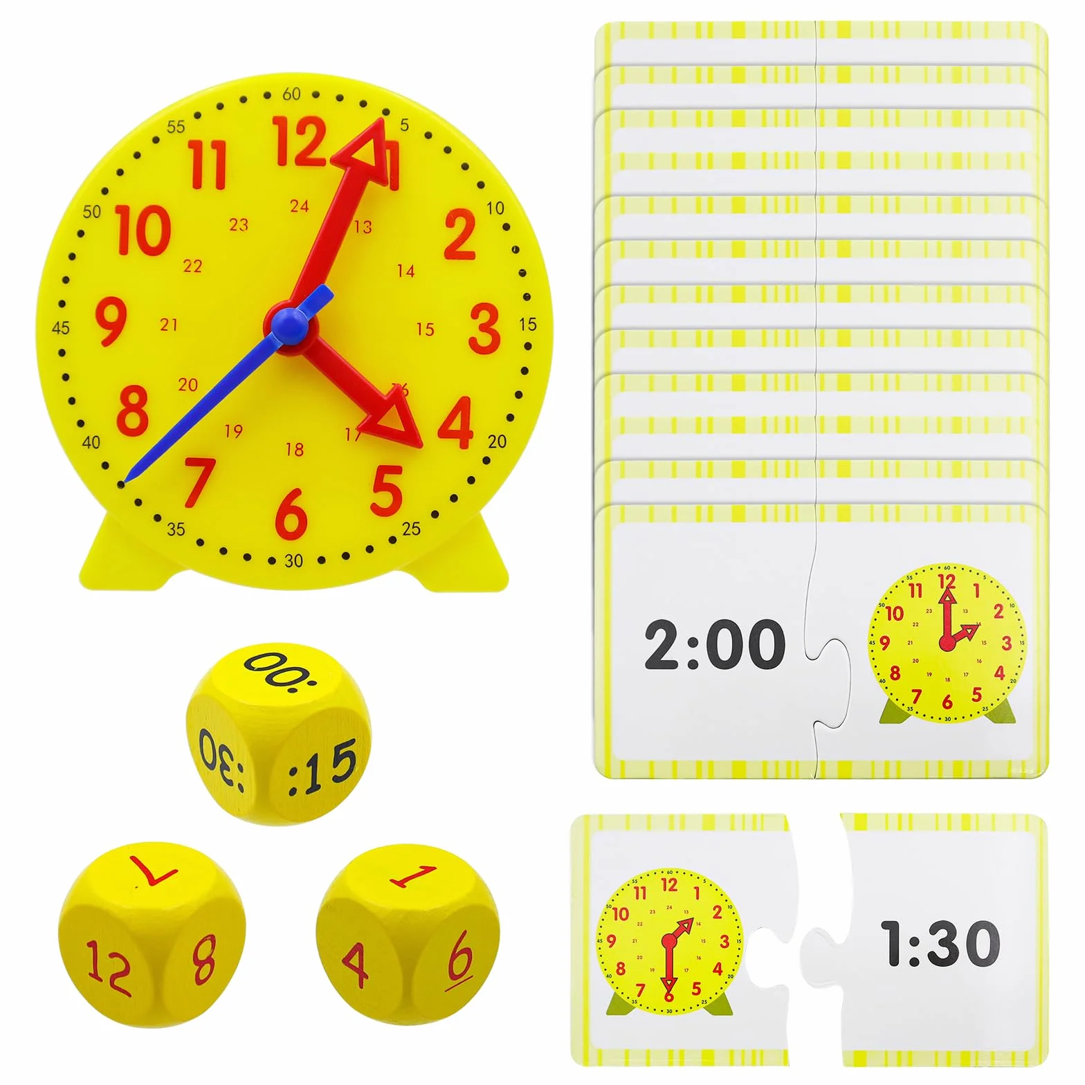 CONNECTION Horloge Enfant Apprentissage Heure Éducative Garçon Fille Apprendre l'Heure Maternelle Primaire