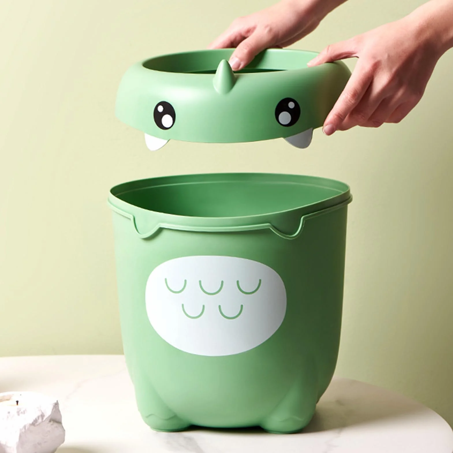 Poubelle Enfant Salle de Bain - Corbeille Cartoon Portable Mignon