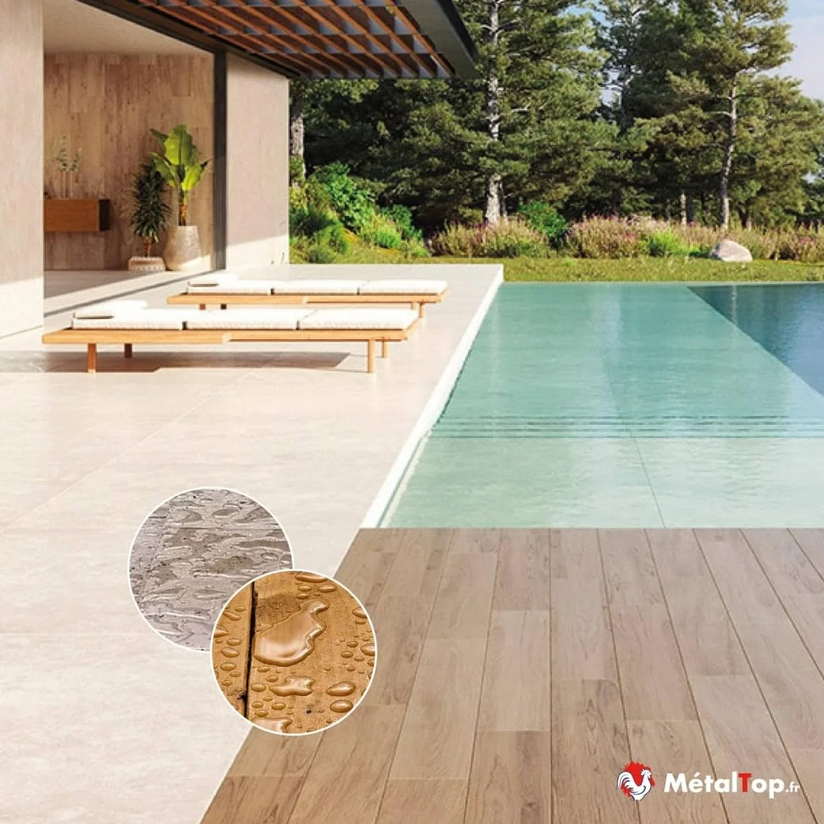 Métaltop Hydrofuge Margelle De Piscine 1 L Haute Protection Invisible Pierre Béton Terre Cuite