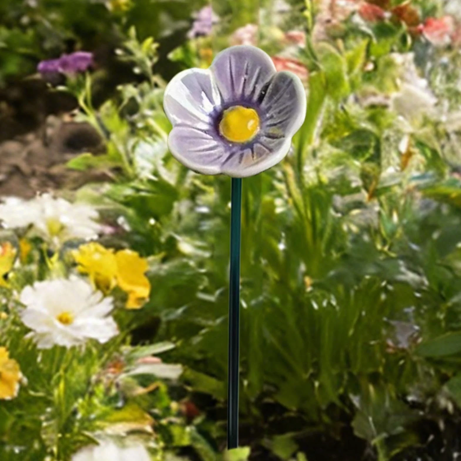 Ceramic Flowers for Bees Weather Resistant Bee Watering Cups Bowl Butterfly Bird Feeder Outdoor Decor
